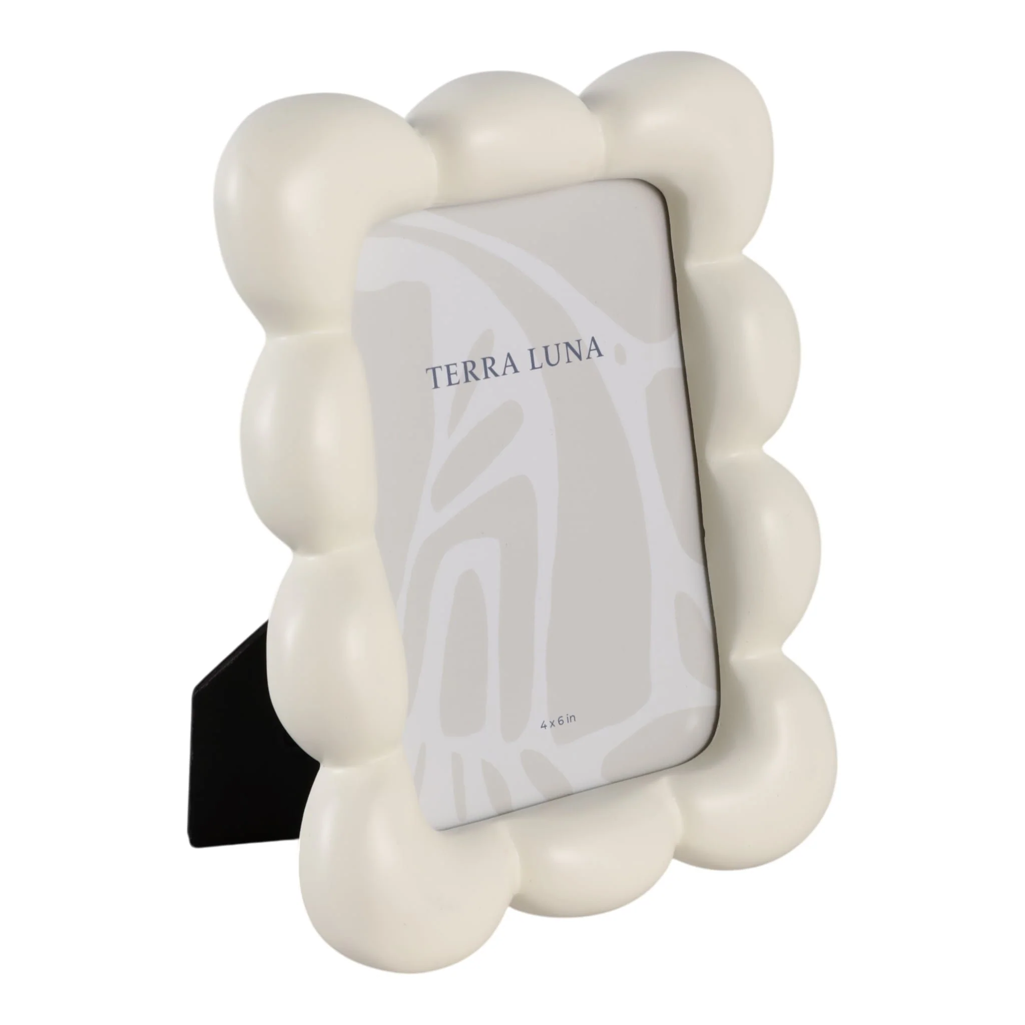 4x6" Puffy Squiggle Photo Frame, Ivory - Image 2