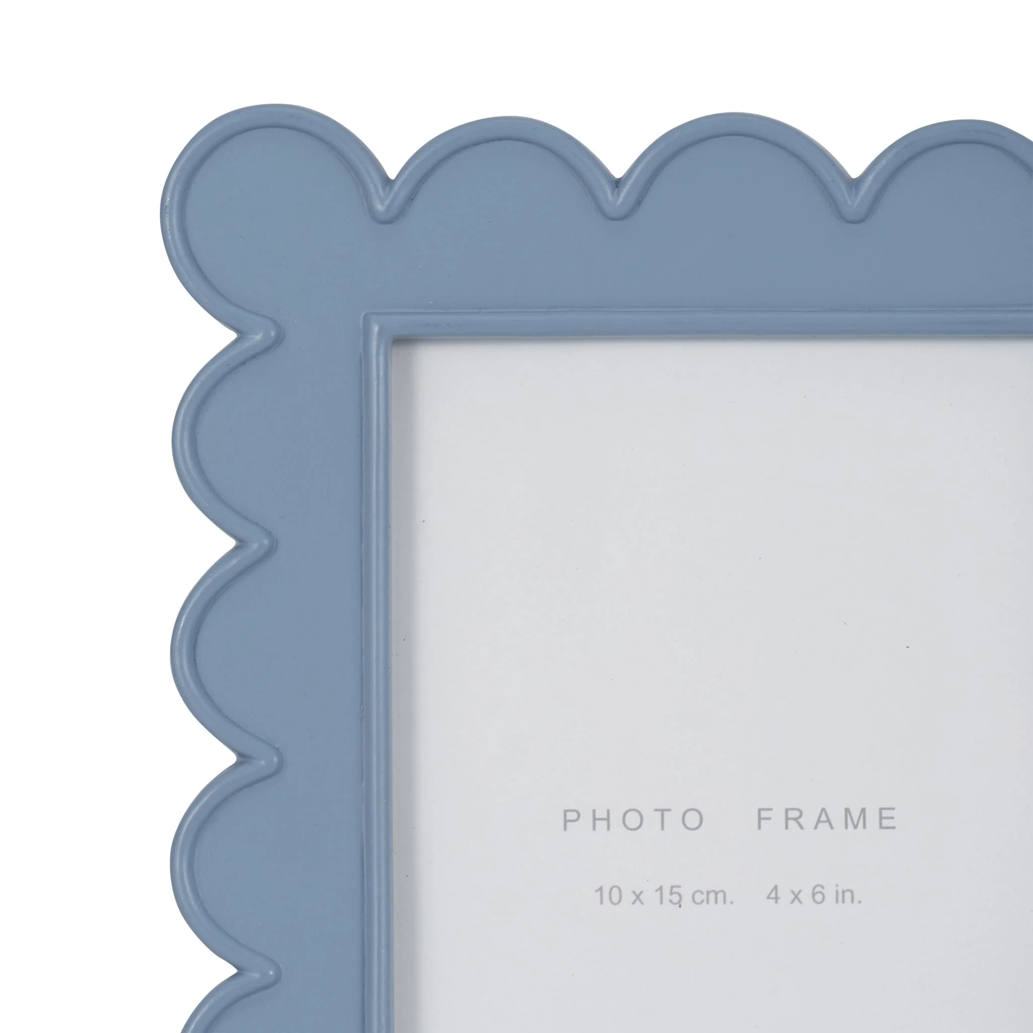 4x6 Scallop Edge Photo Frame, Blue - Image 4