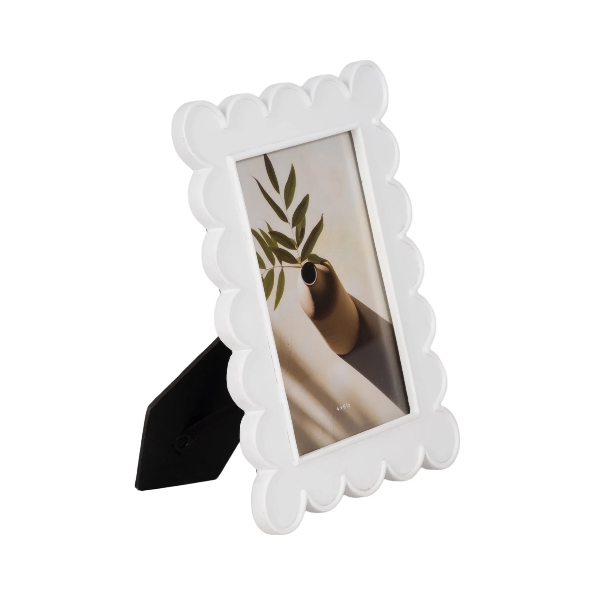 4x6 Scallop Edge Photo Frame, White - Image 2