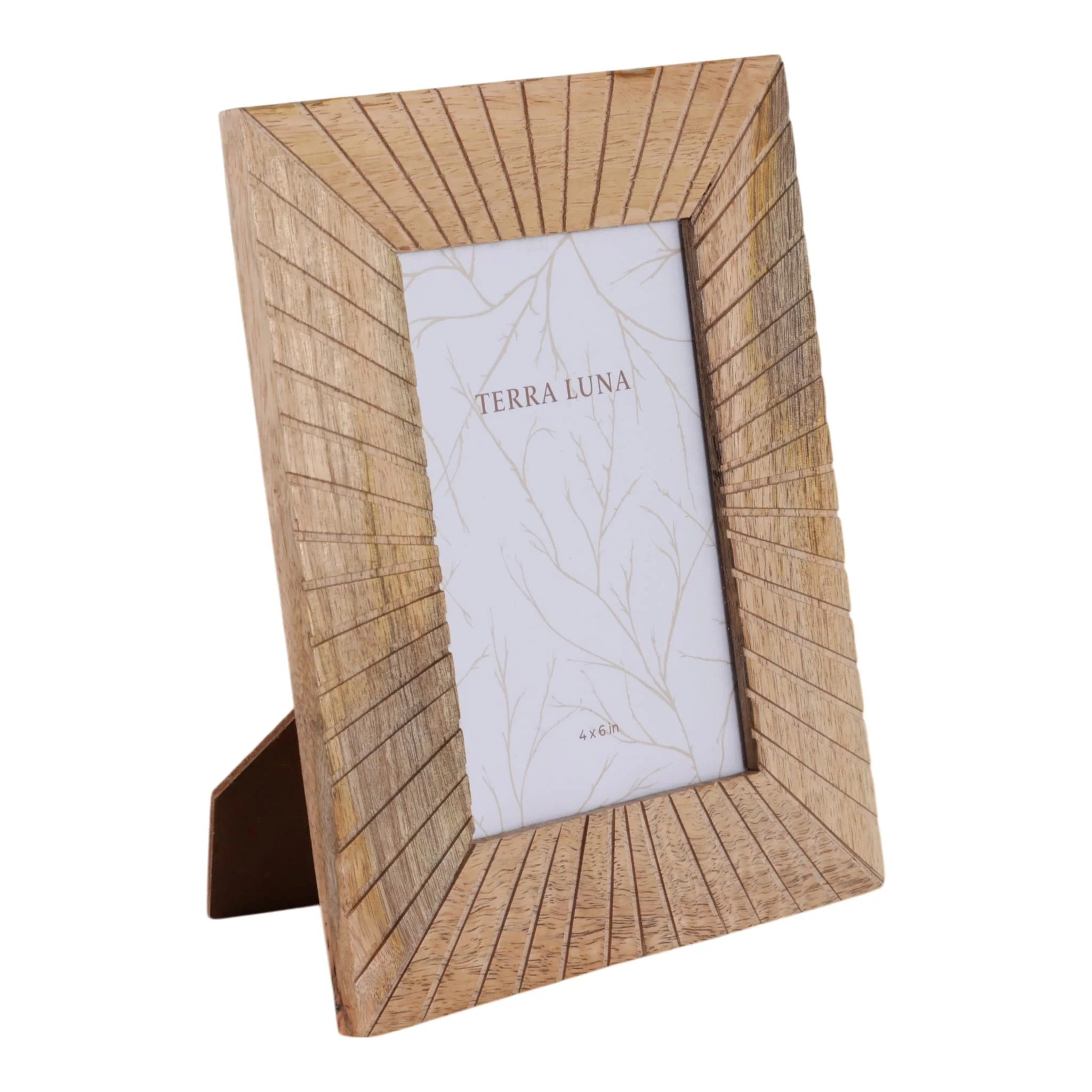 4x6 Wood Starburst Photo Frame, Natural - Image 2
