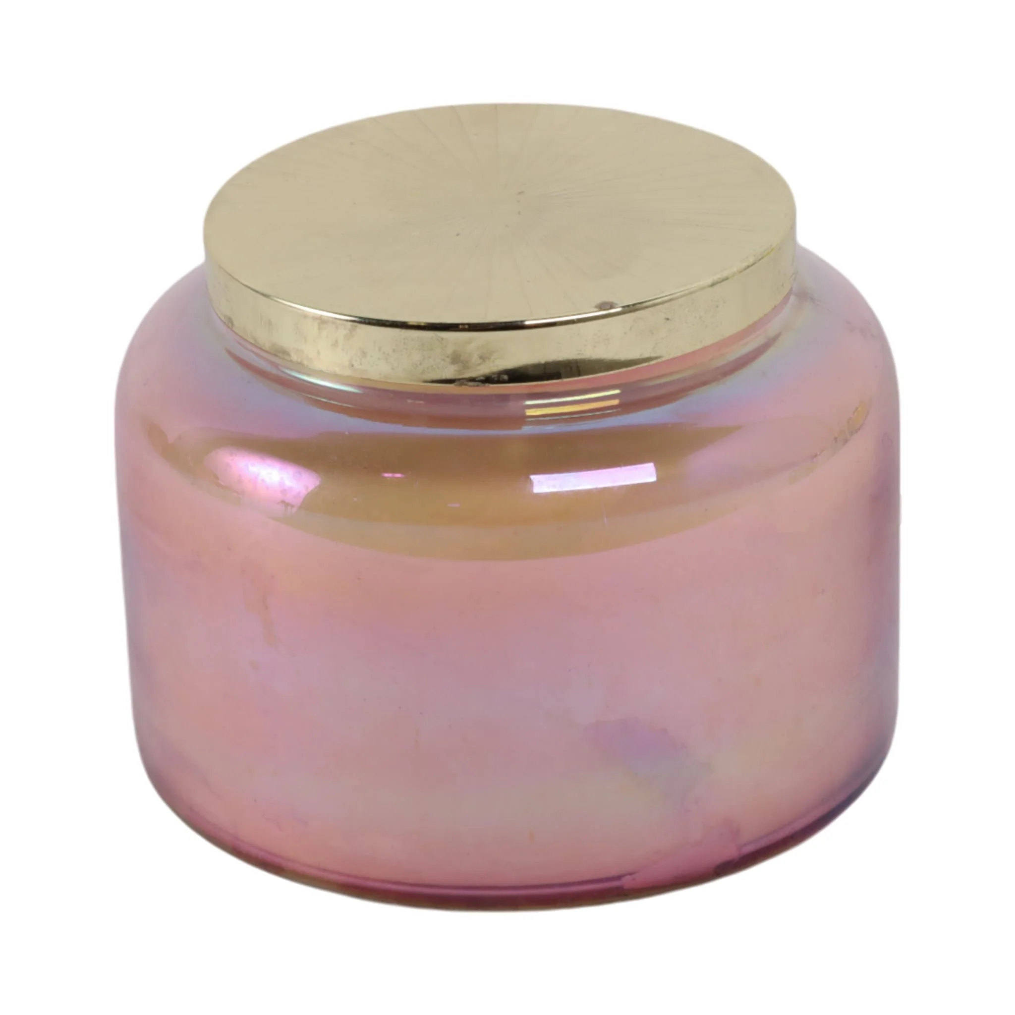 5" 23 Oz Jasmine Luster Lidded Candle, Pink/gold - Image 3