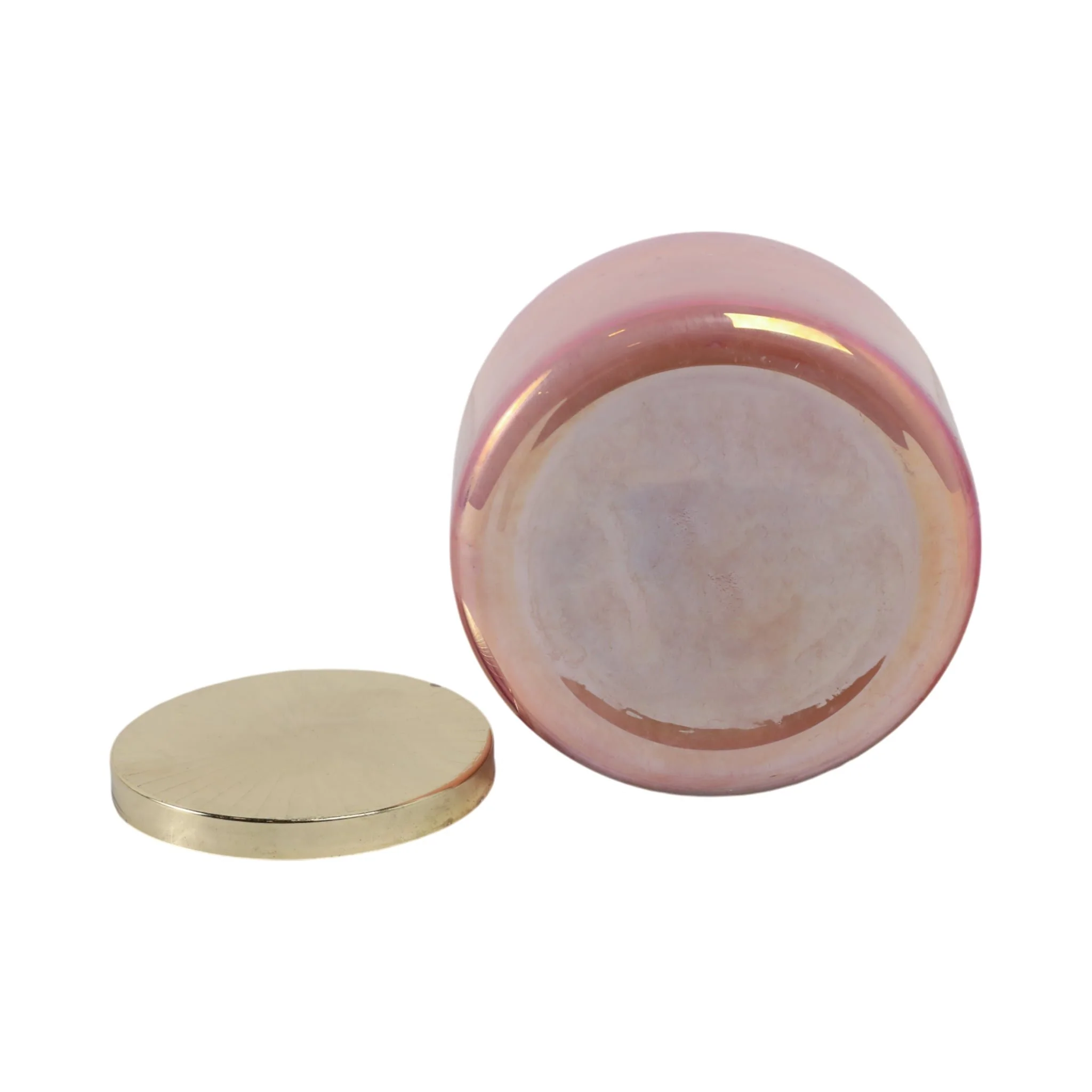 5" 23 Oz Jasmine Luster Lidded Candle, Pink/gold - Image 7