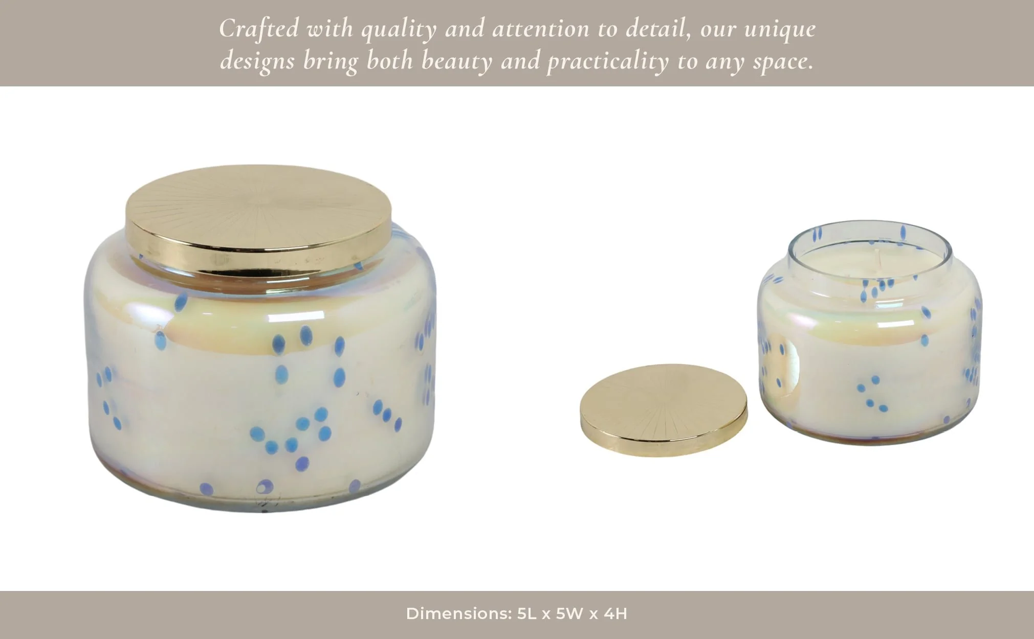 5" 23 Oz Verbena Bead Luster Lidded Candle, Blue/g - Image 11