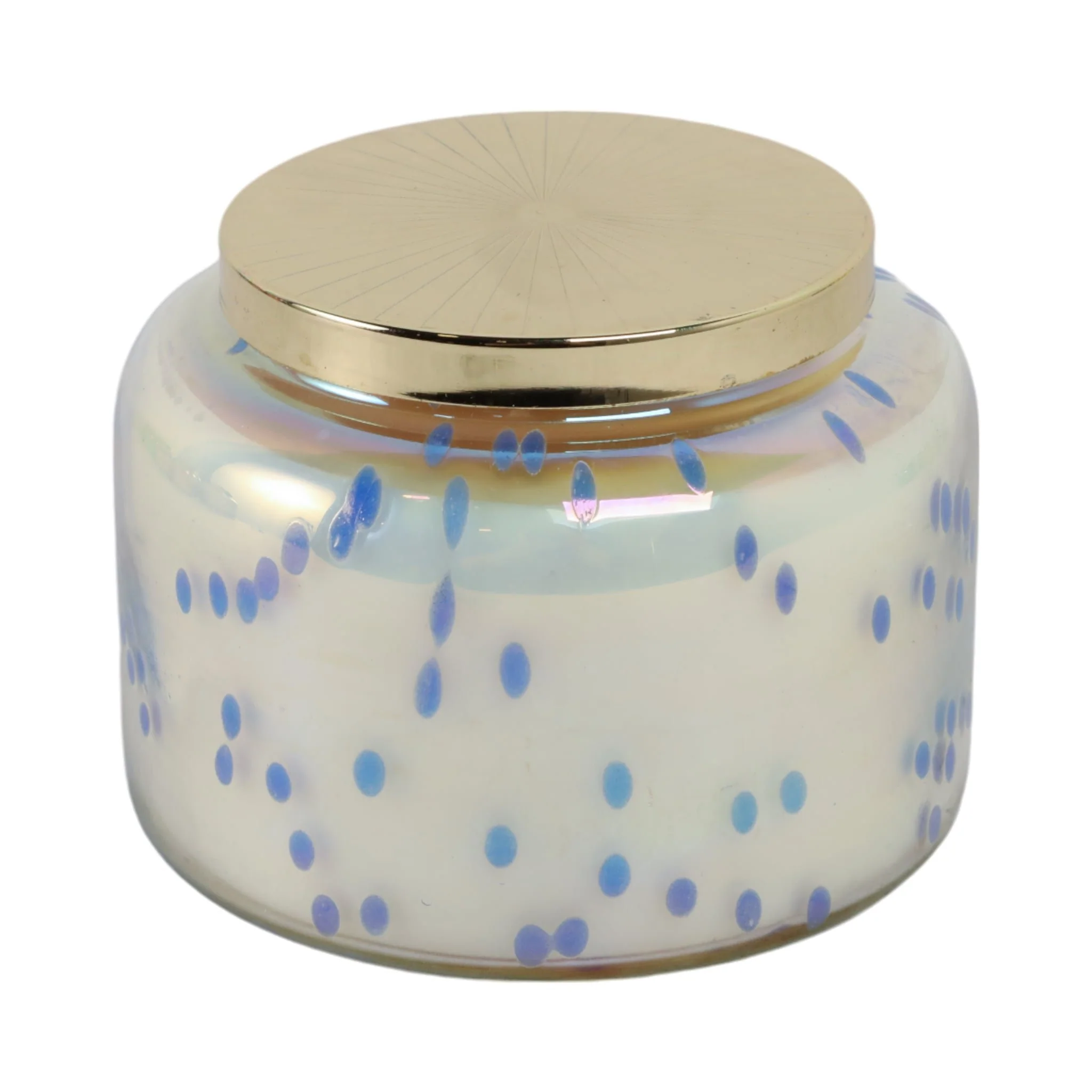 5" 23 Oz Verbena Bead Luster Lidded Candle, Blue/g - Image 4