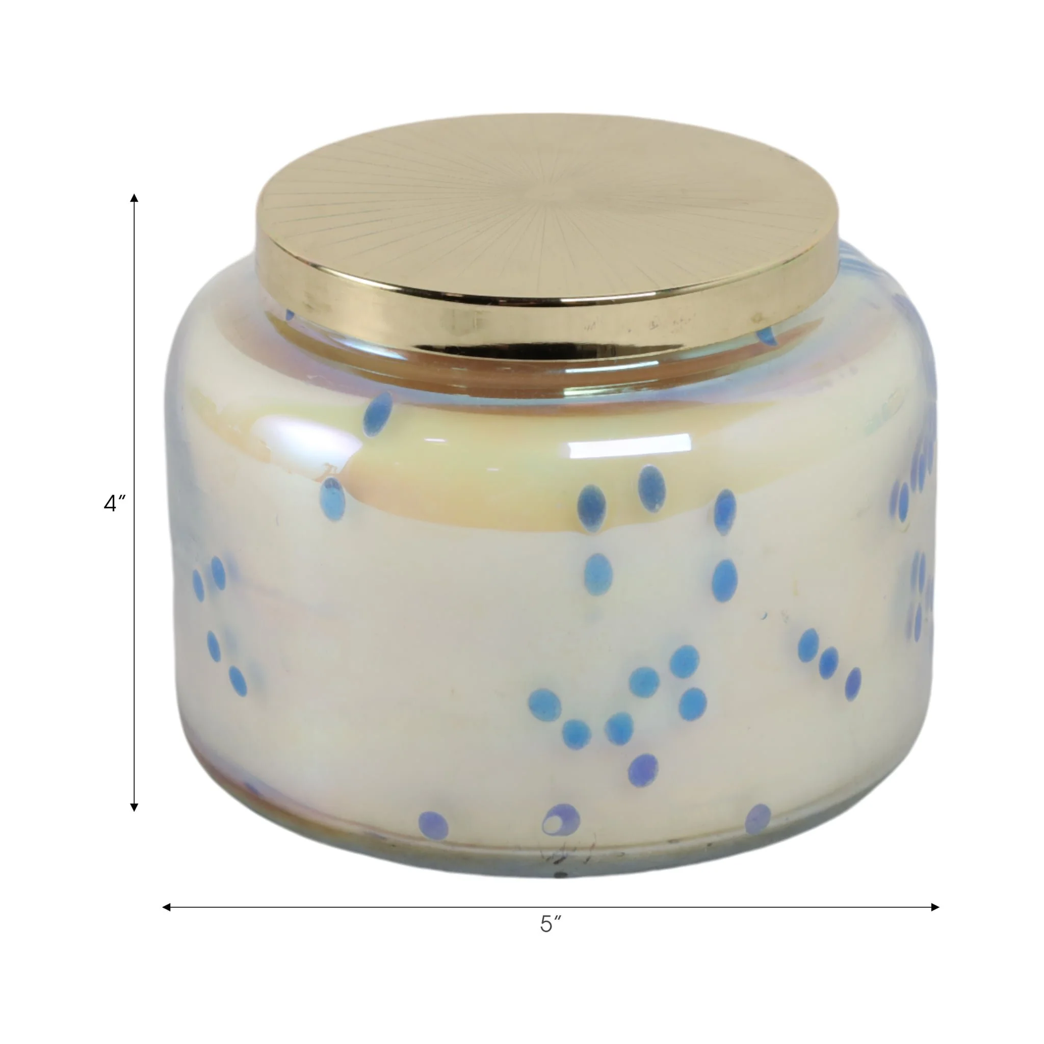 5" 23 Oz Verbena Bead Luster Lidded Candle, Blue/g - Image 8