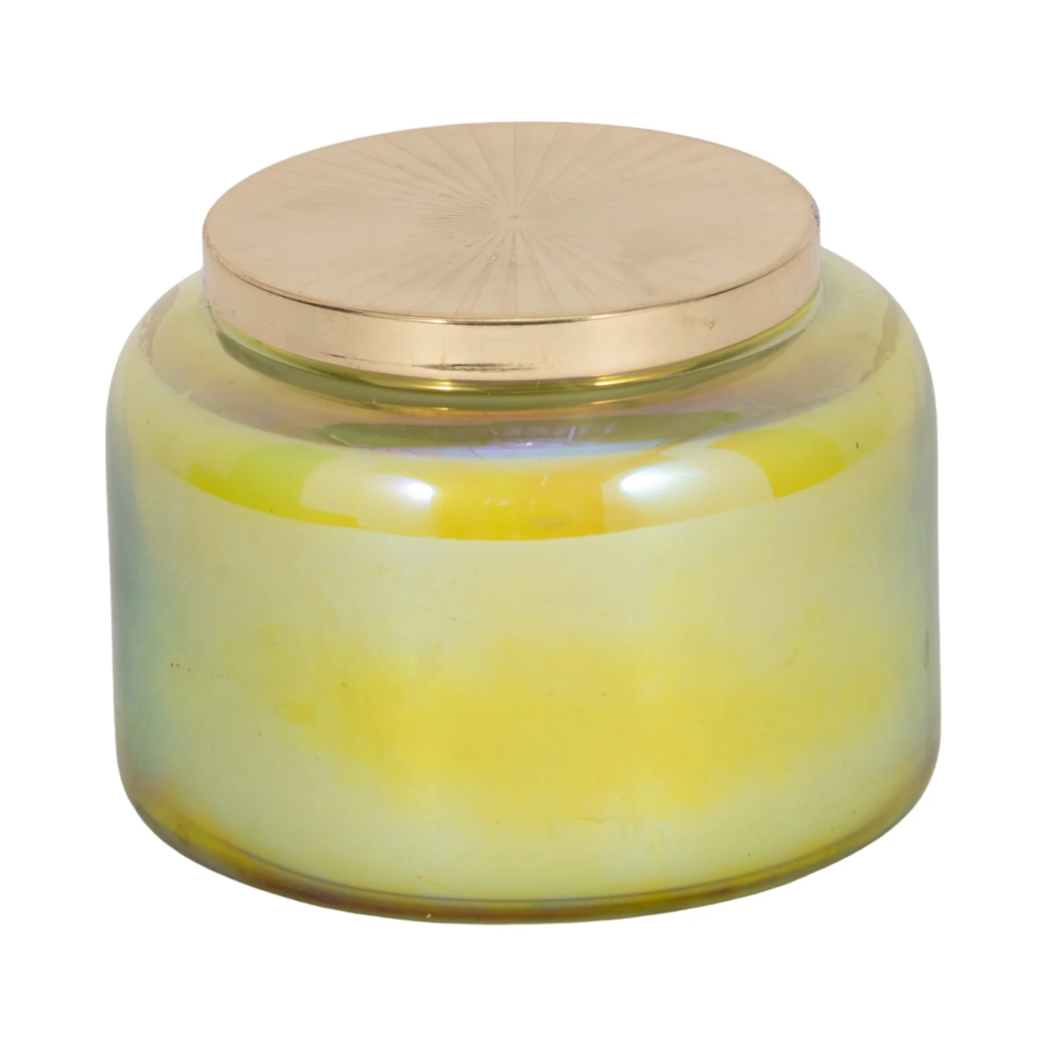 5" 23 Oz Verbena Luster Lidded Candle, Green/go - Image 3