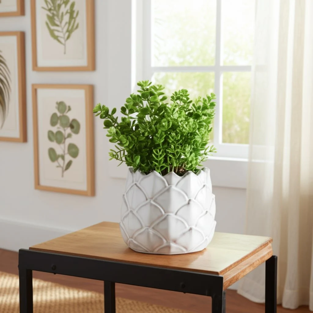 5" Artichoke Planter, White - Image 11