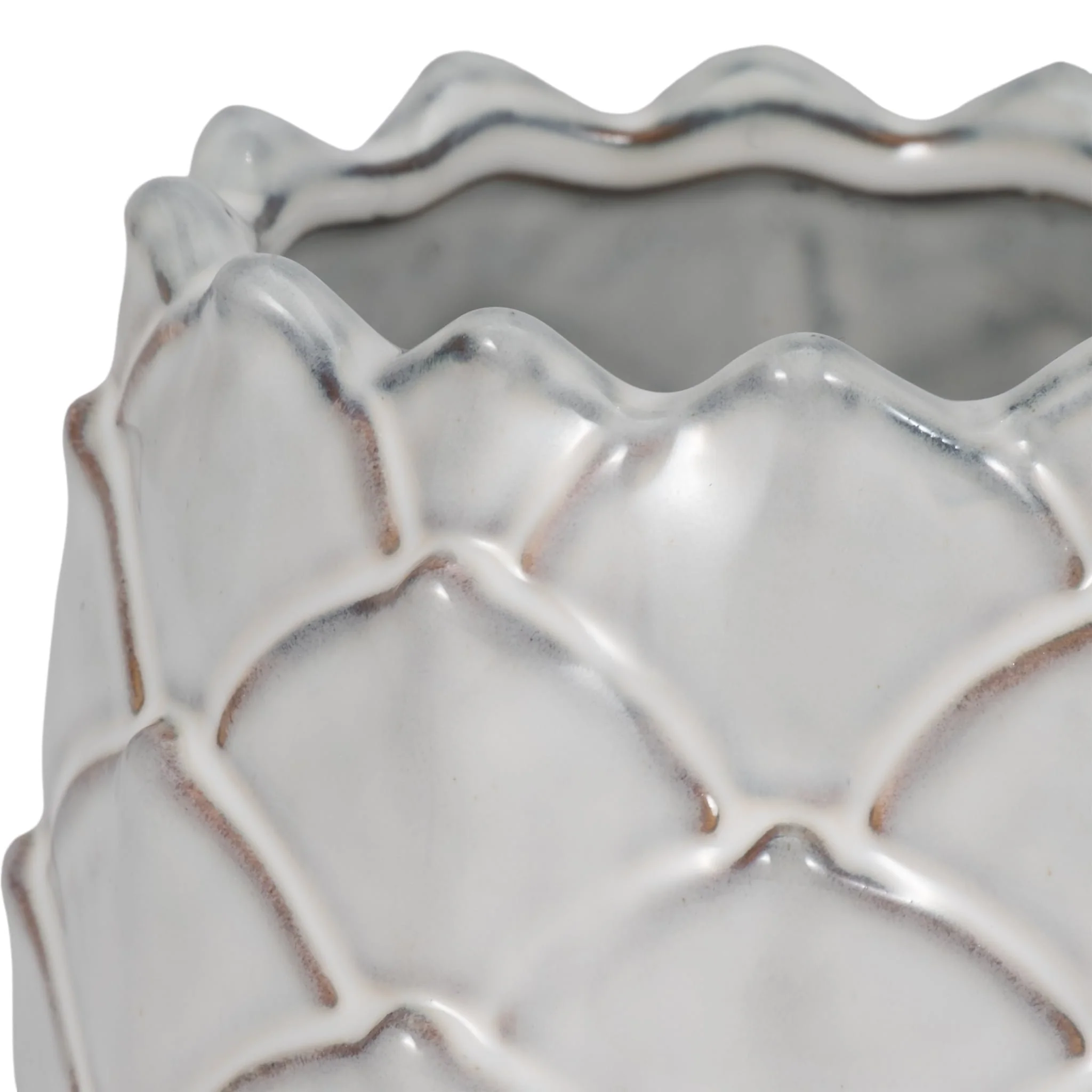 5" Artichoke Planter, White - Image 4