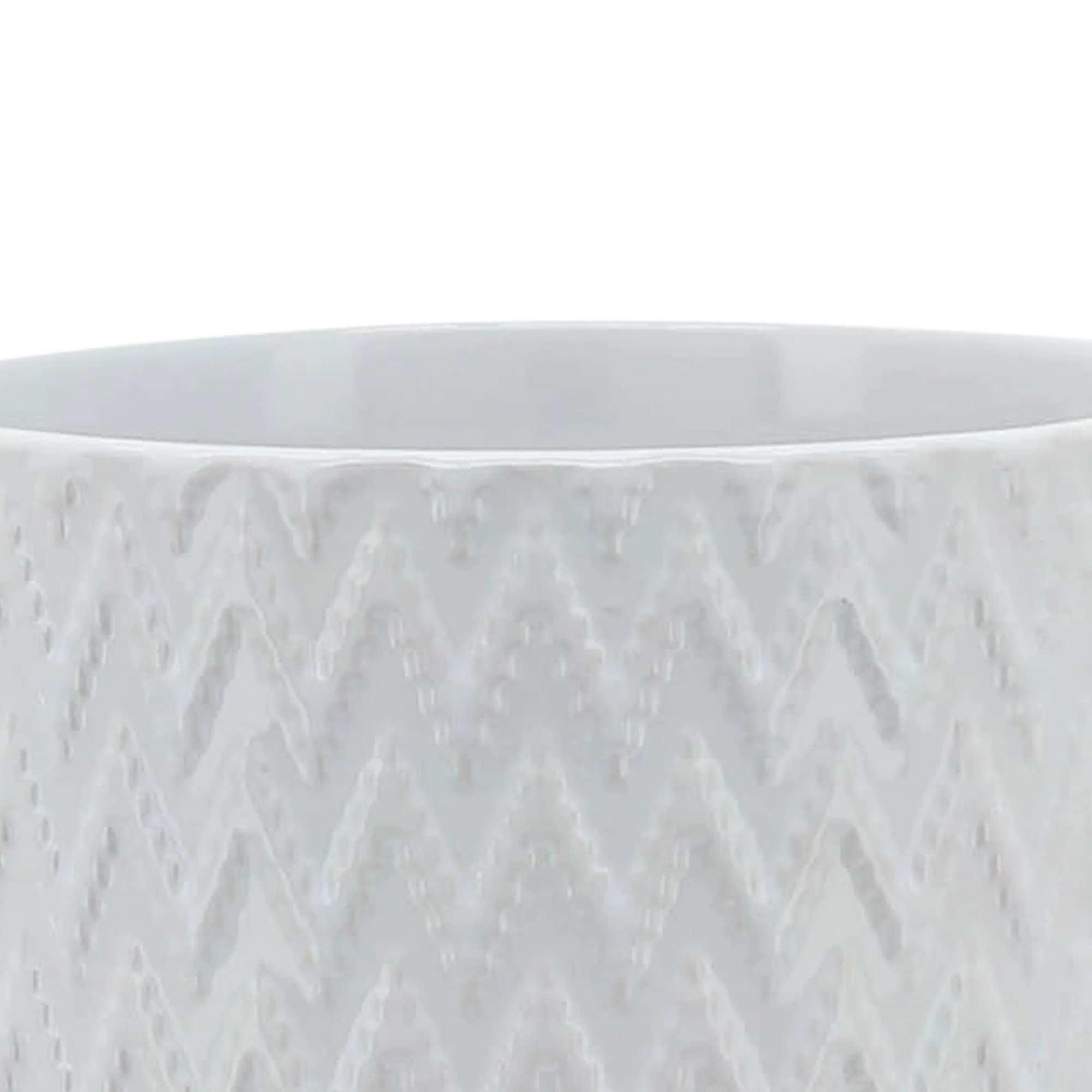 5" Chevron Planter W/ Stand, White - Image 6