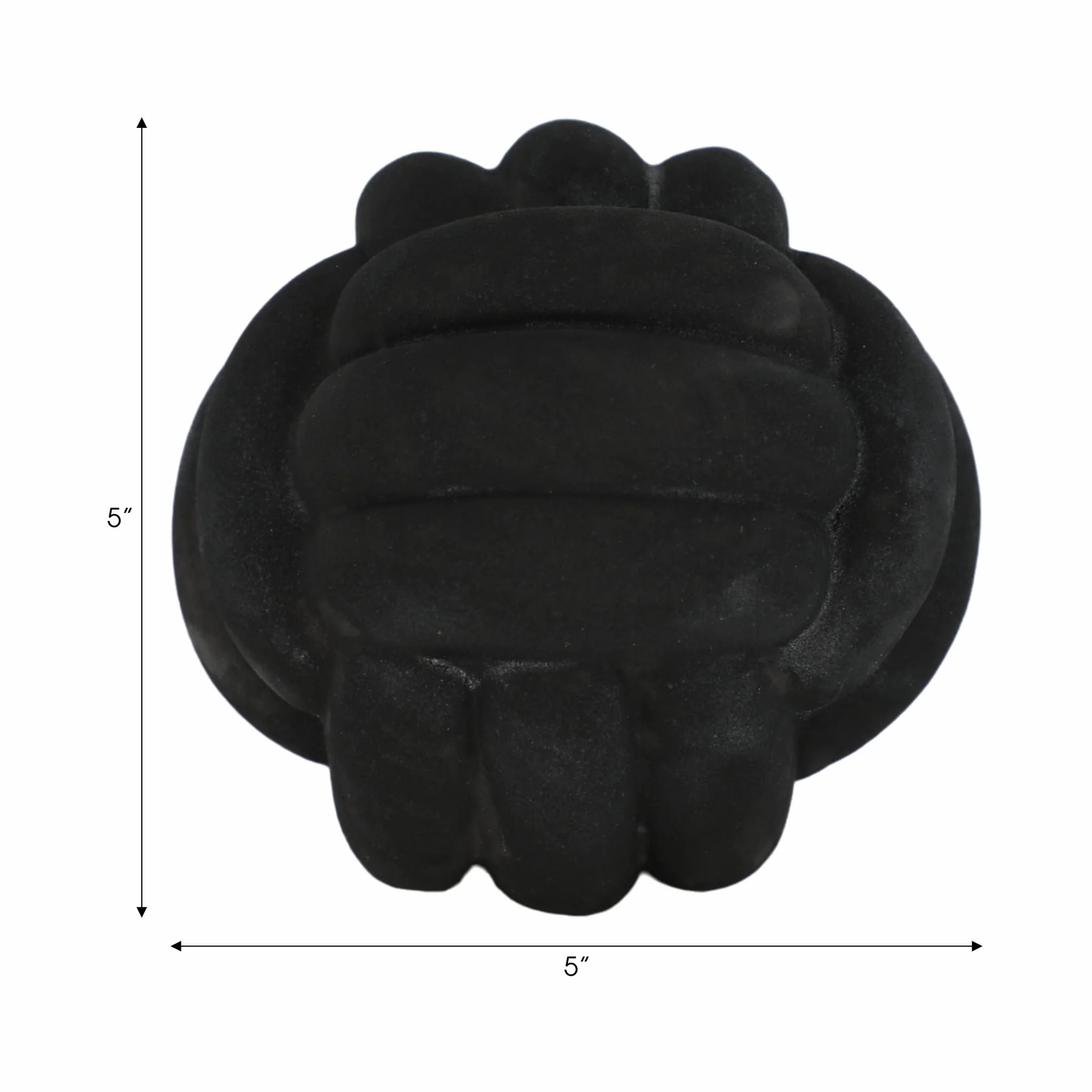 5" Knot Orb Rough Texture, Black - Image 7