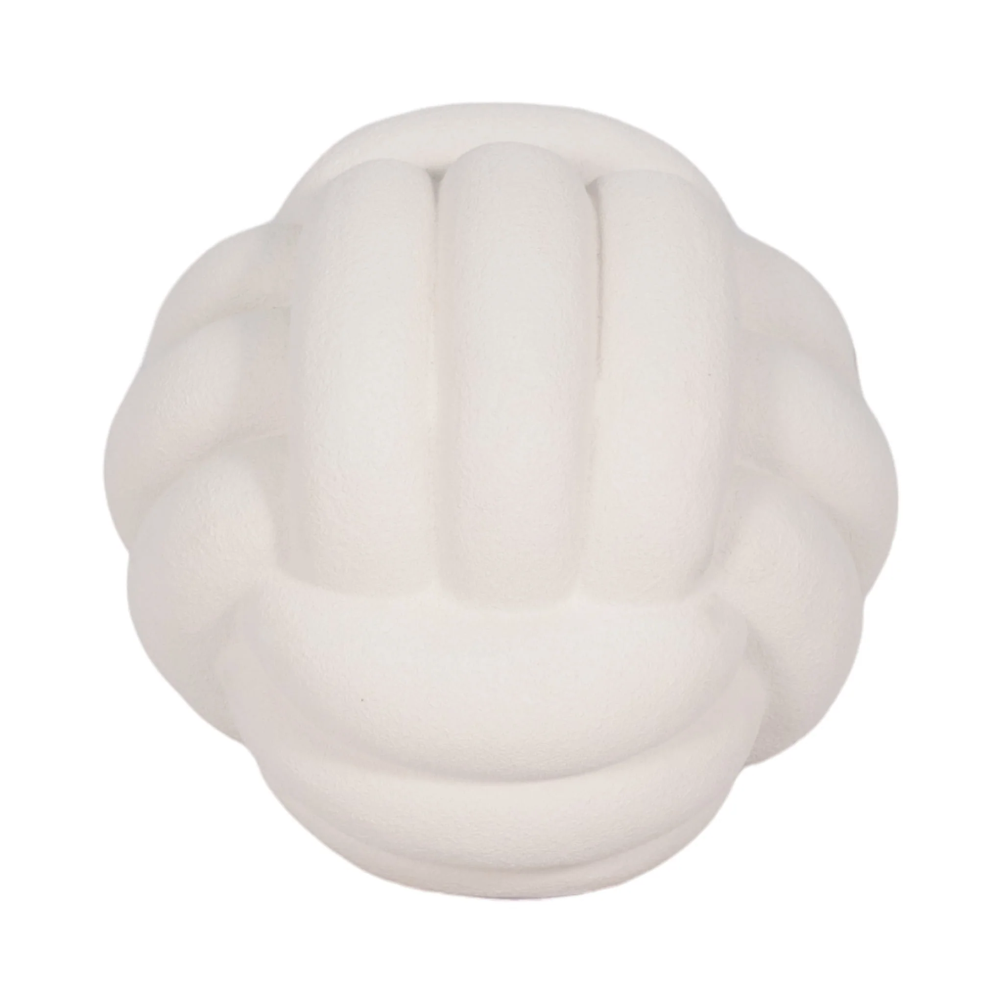 5" Knot Orb Rough Texture, White - Image 2