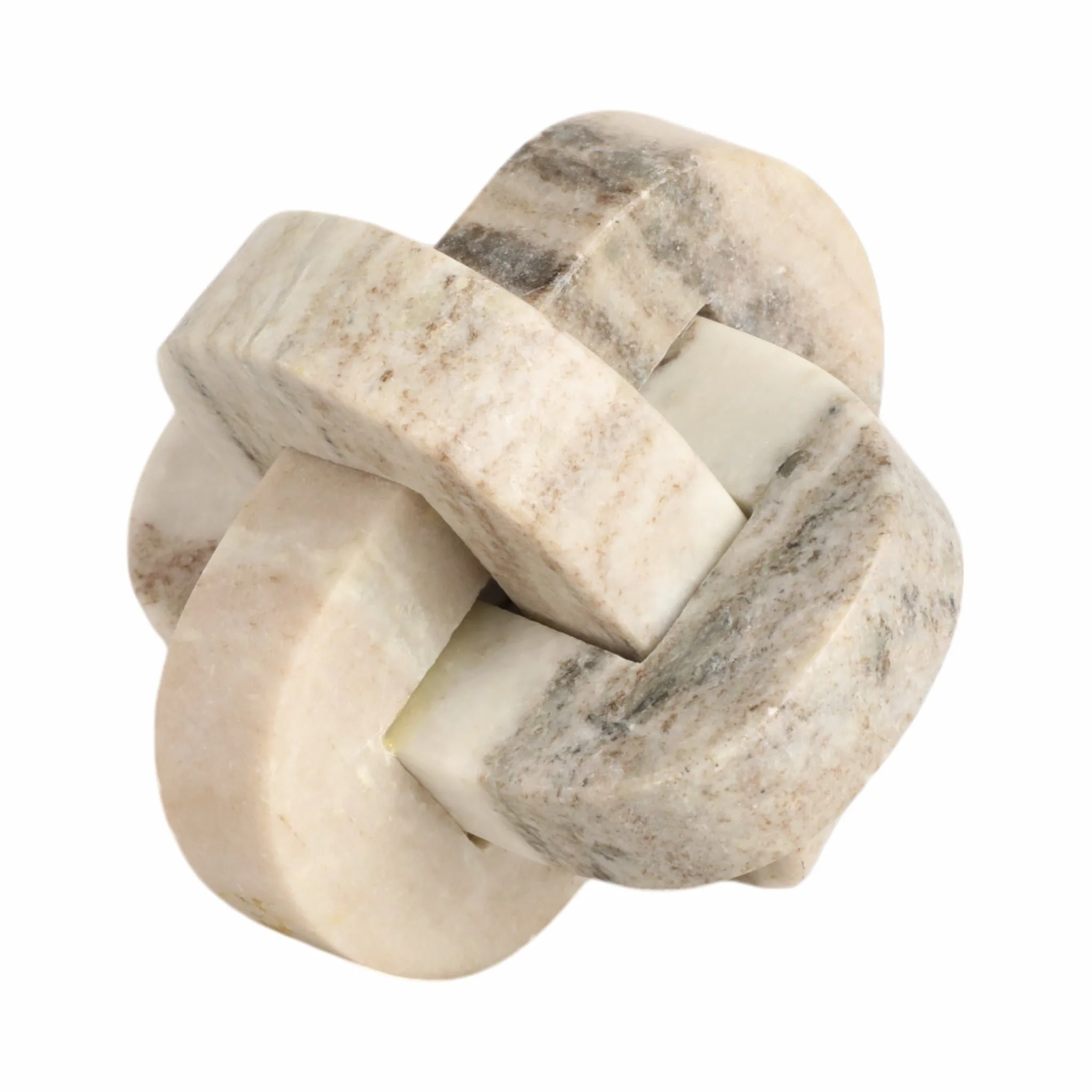 5" Onyx Marble Rounded Knot, Tan - Image 2