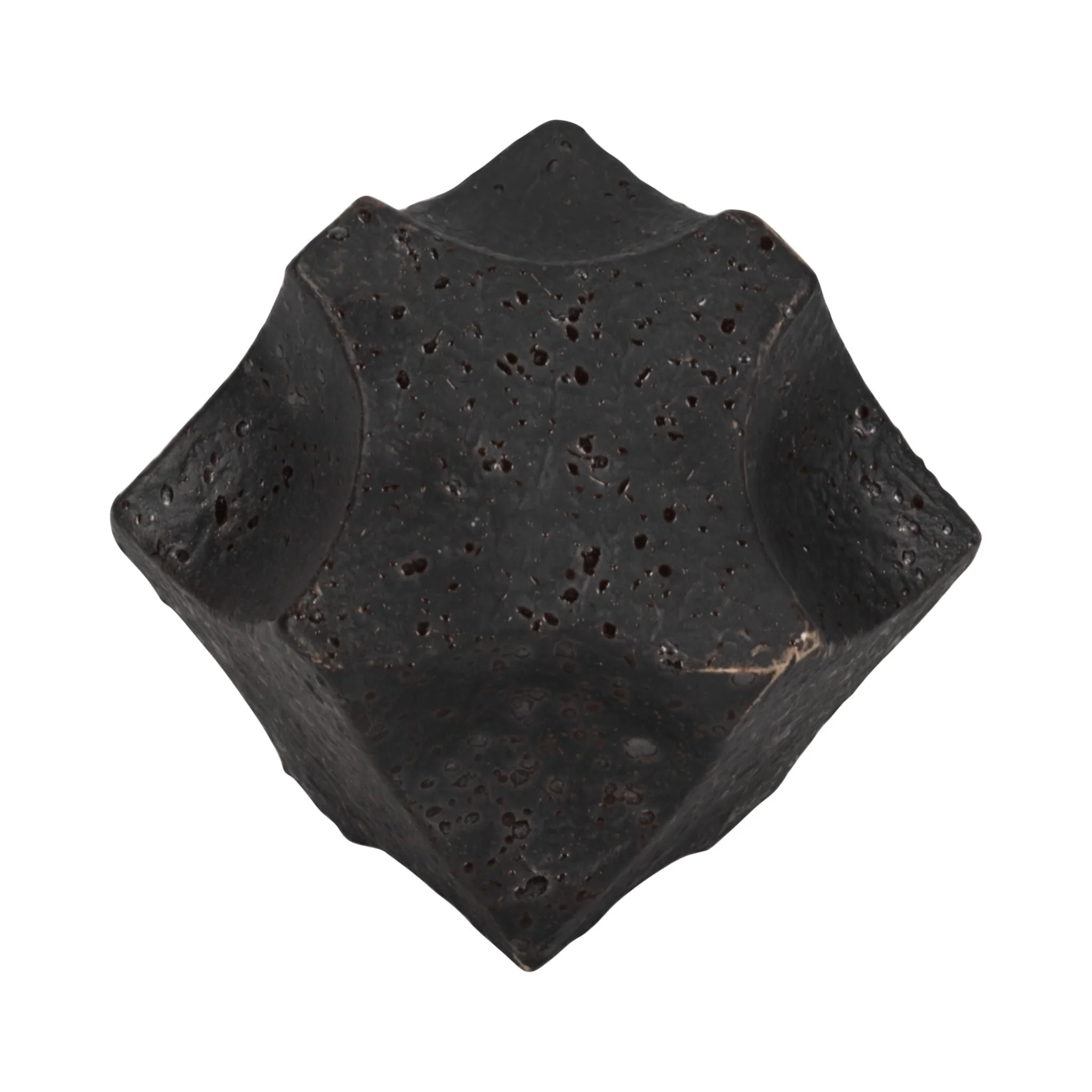 5" Textured Geometric Orb, Black - Image 5