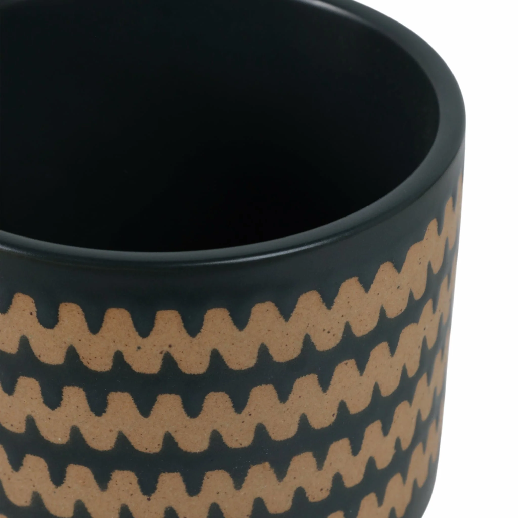 5" Zig-zag Planter W/ Stand, Teal - Image 6