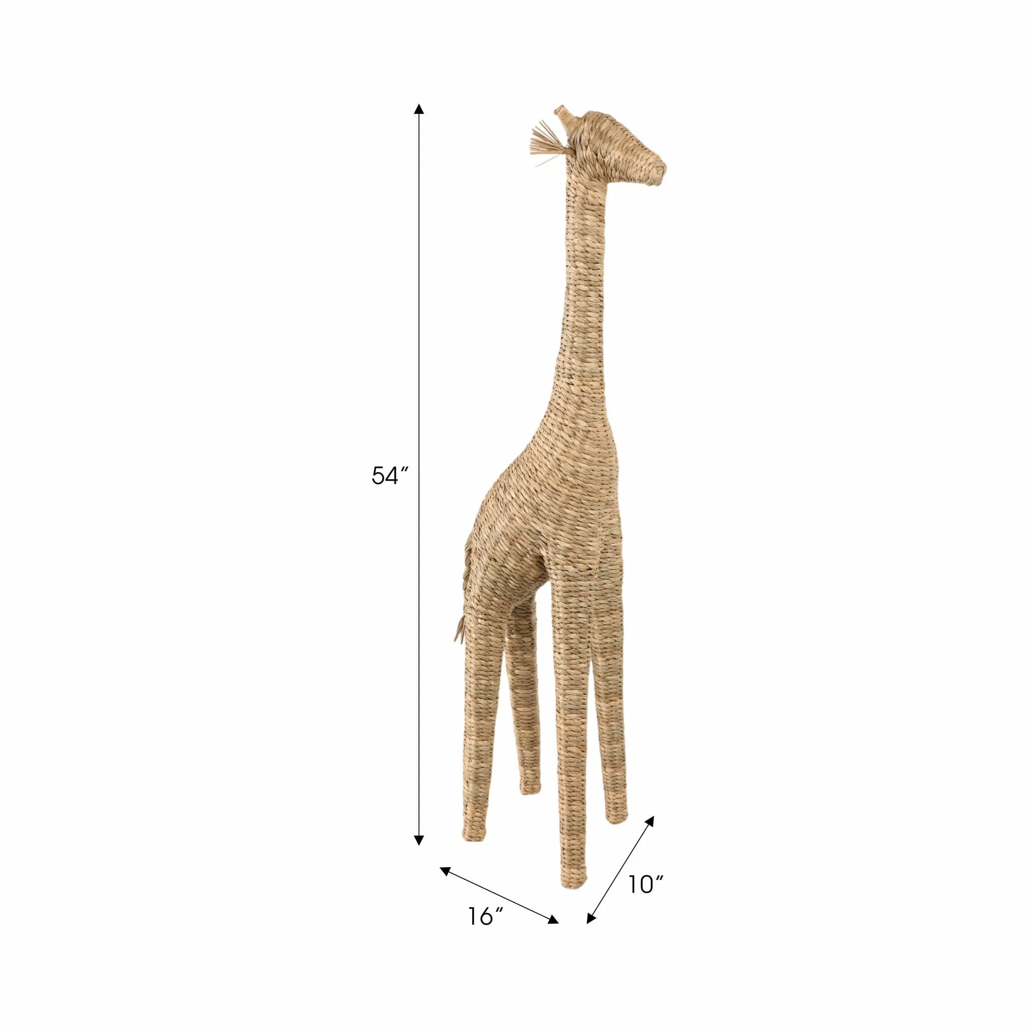 54" Woven Mendong Giraffe, Natural - Image 8