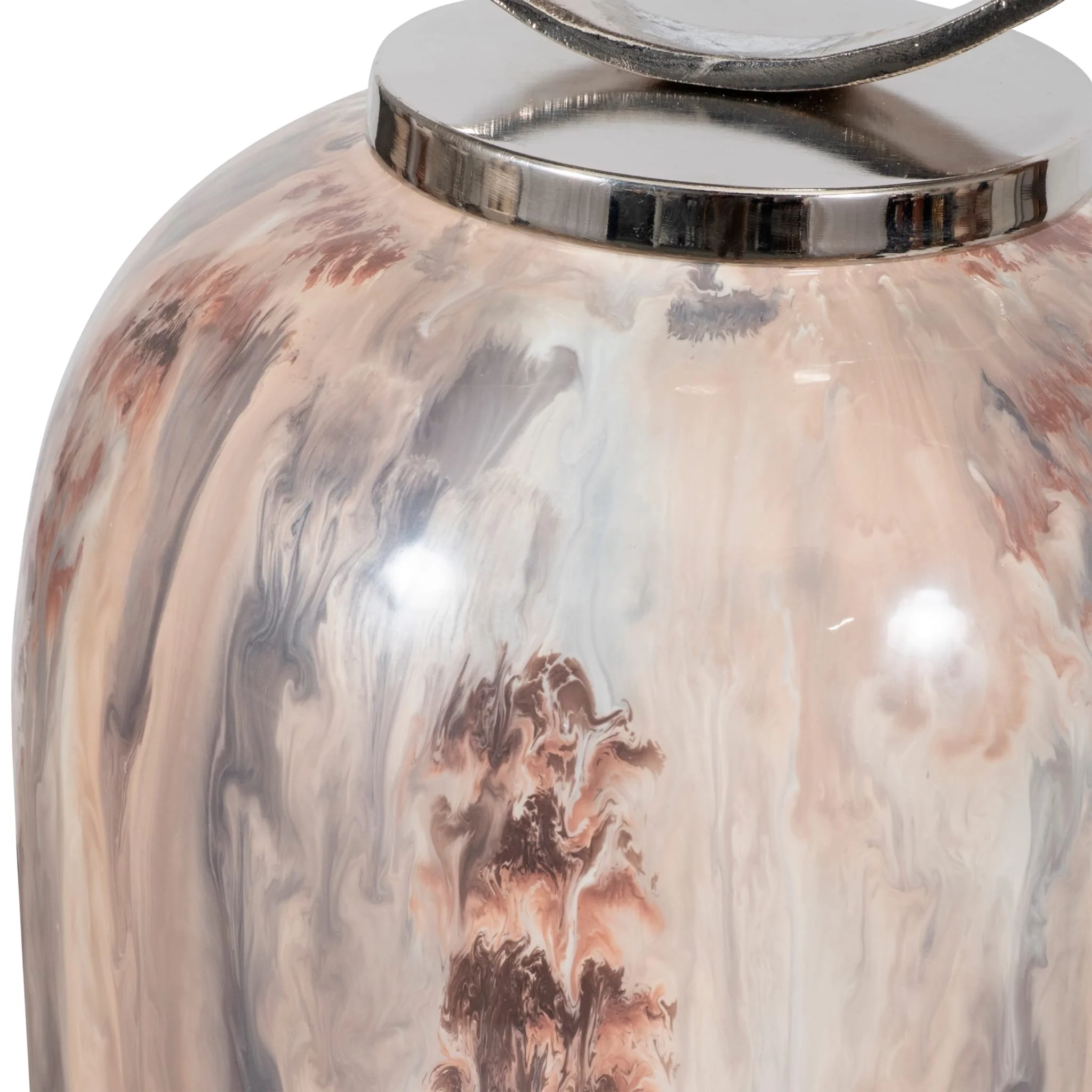56" Floor Vase With Loop Swirl Top, Ivory - Image 4