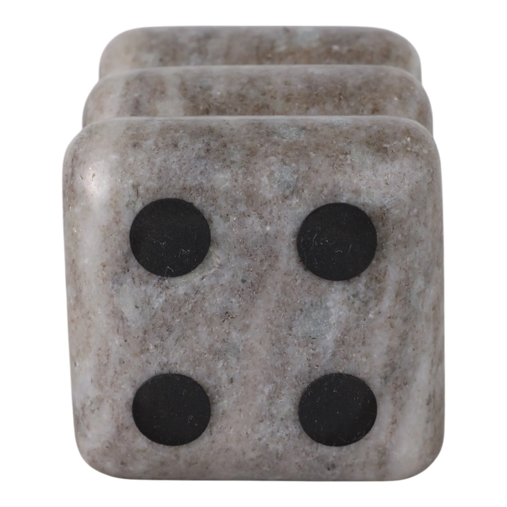 5x3" Curvy Marble Taper Holder, Beige - Image 7