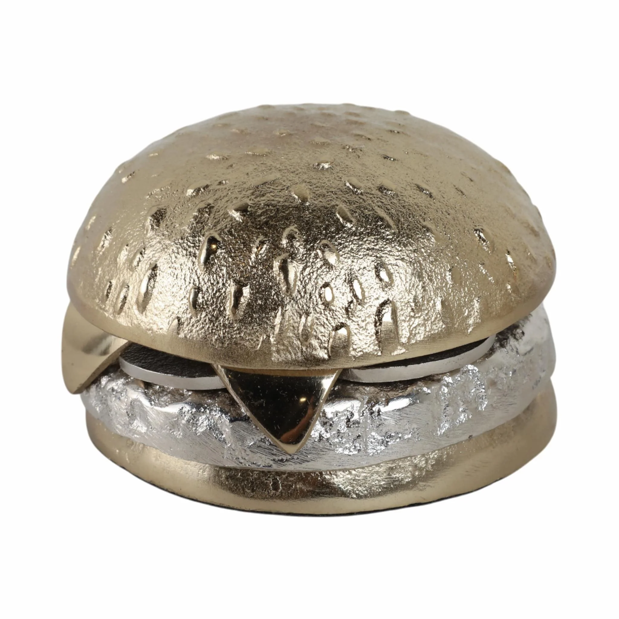 5x5" Mixed Metal Cheeseburger, Silver/gold - Image 2