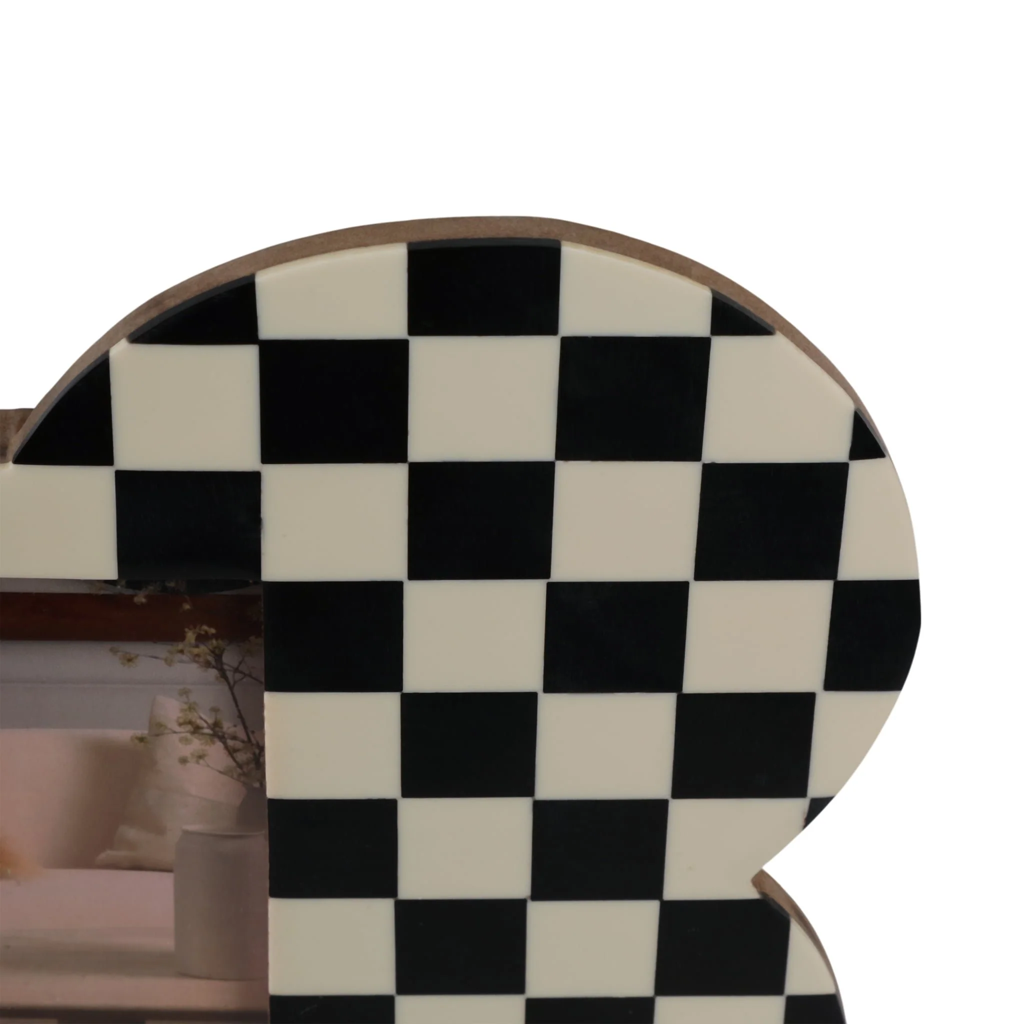 5x7 Checkerboard Dog Bone Photo Frame, Ivory/black - Image 6