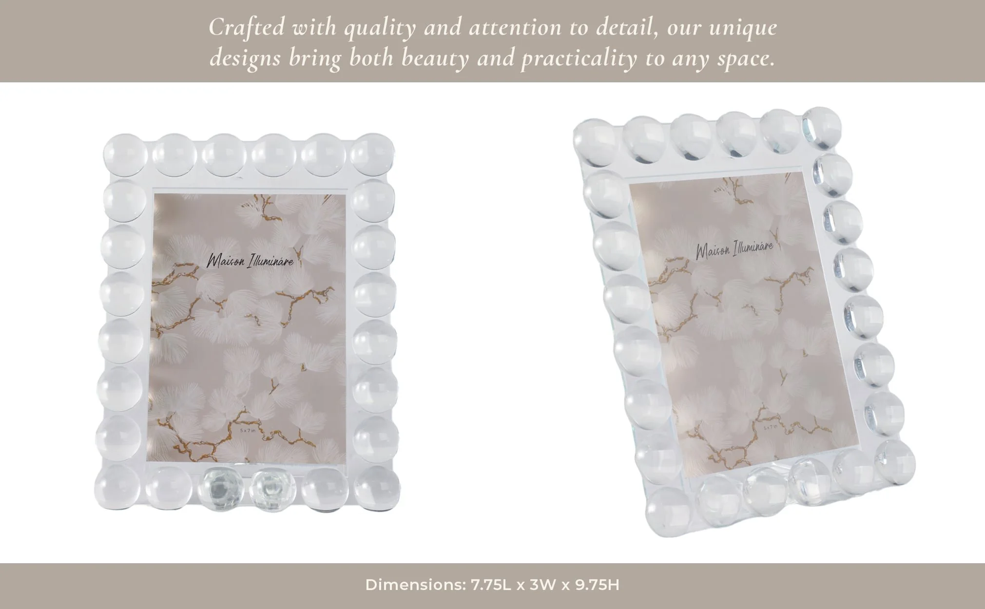 5x7 Crystal Bubble Photo Frame, Clear - Image 11