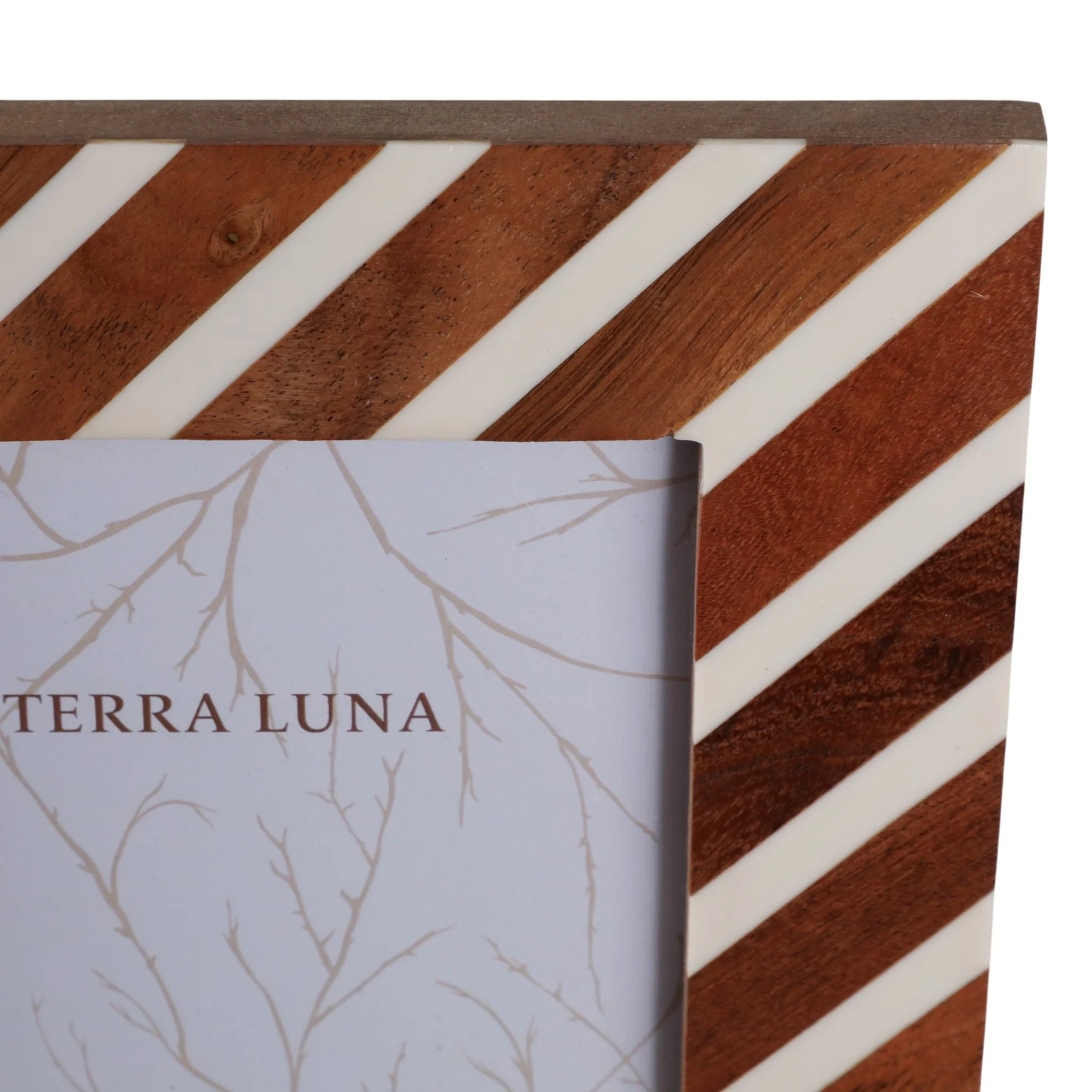 5x7 Diagonal Lines Photo Frame, Natural/ivory - Image 6