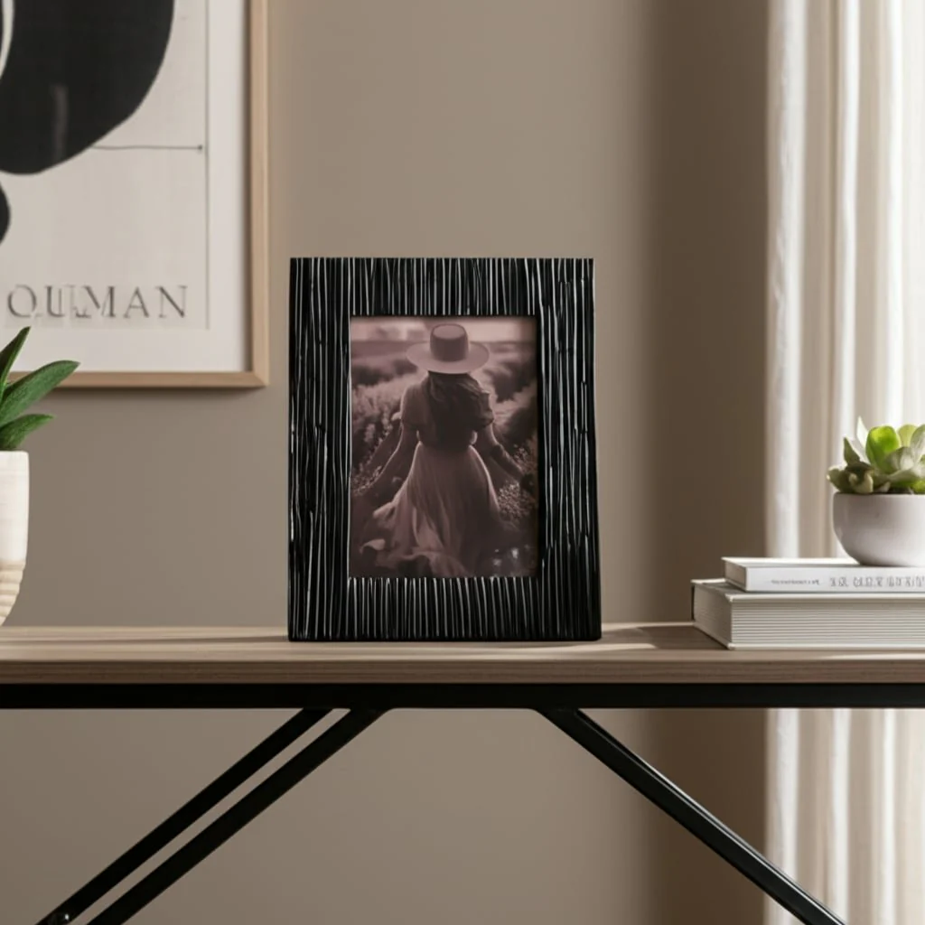 5x7 Jagged Photo Frame, Black - Image 10