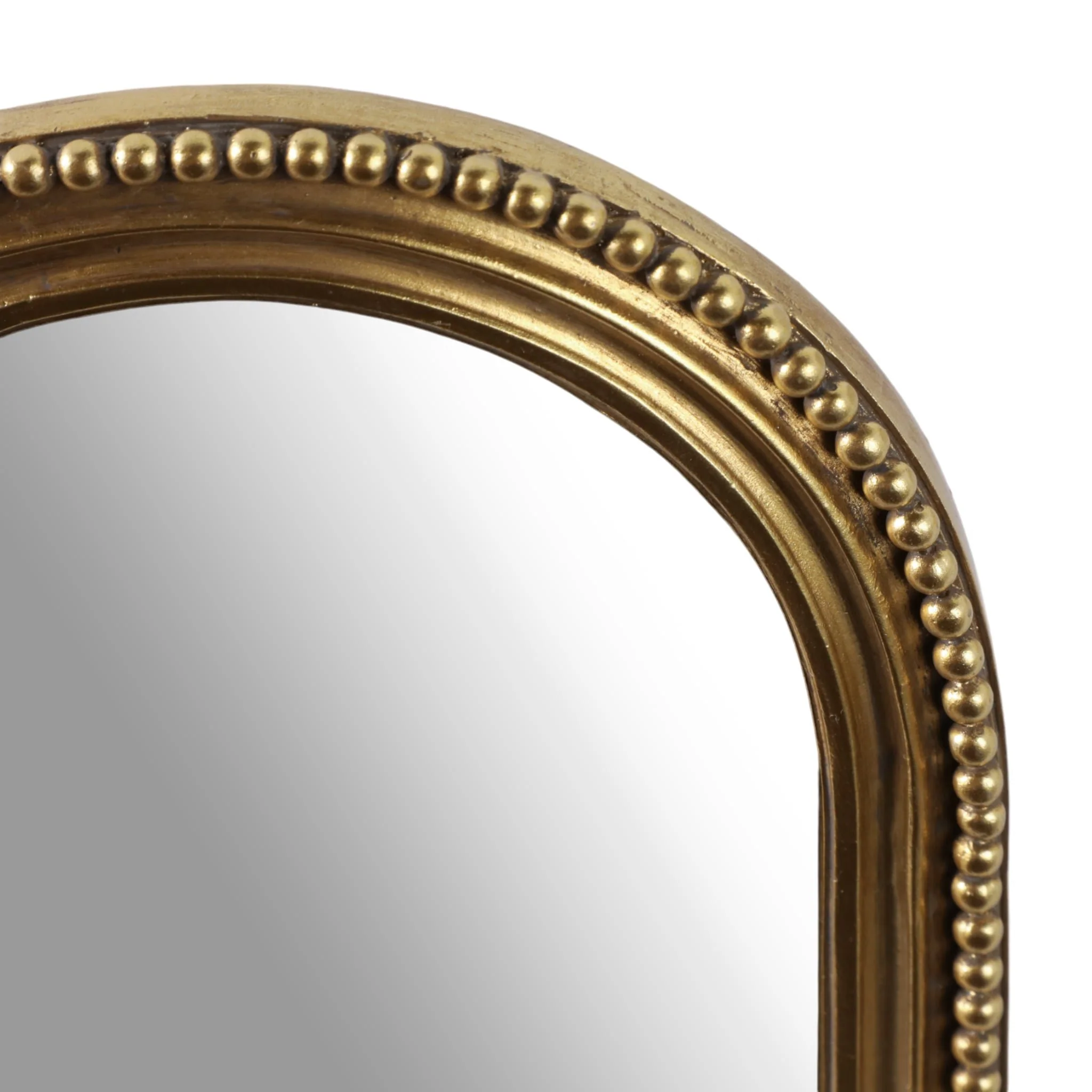 5x7" Mirror In Beaded Arch Frame, Gold - Image 6