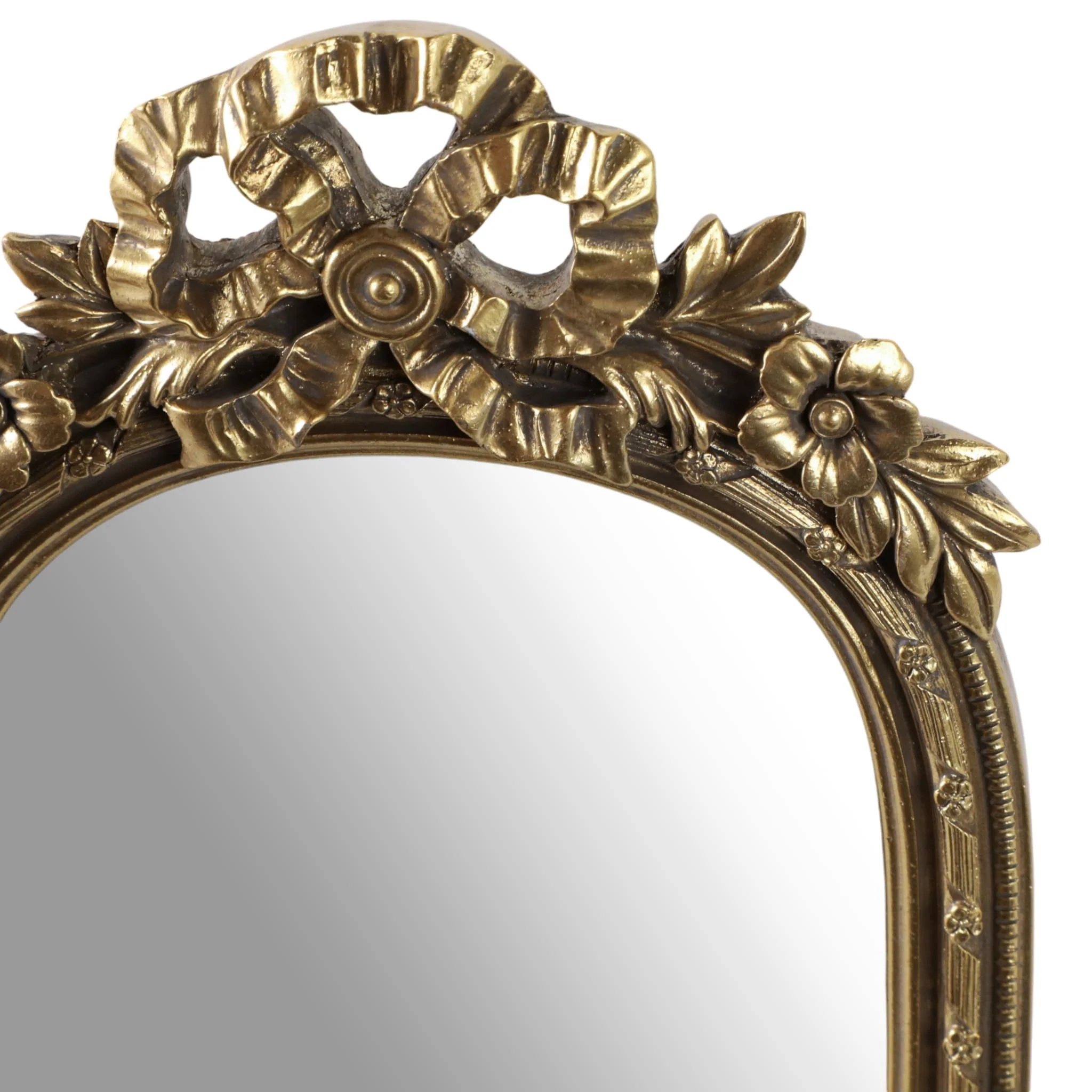 5x7" Mirror In Gilded Bow Arch Frame, Gold - Image 6