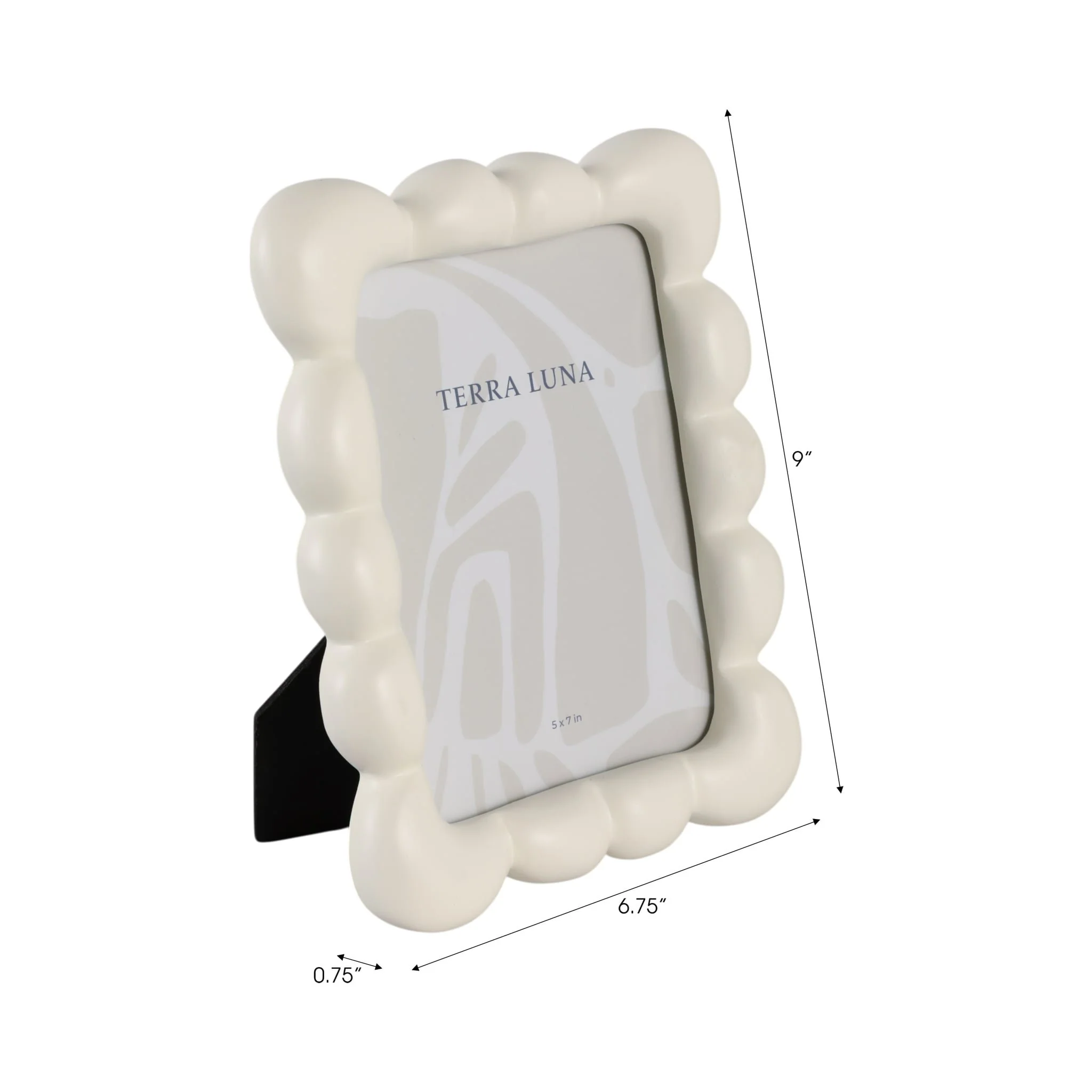 5x7" Puffy Squiggle Photo Frame, Ivory - Image 7