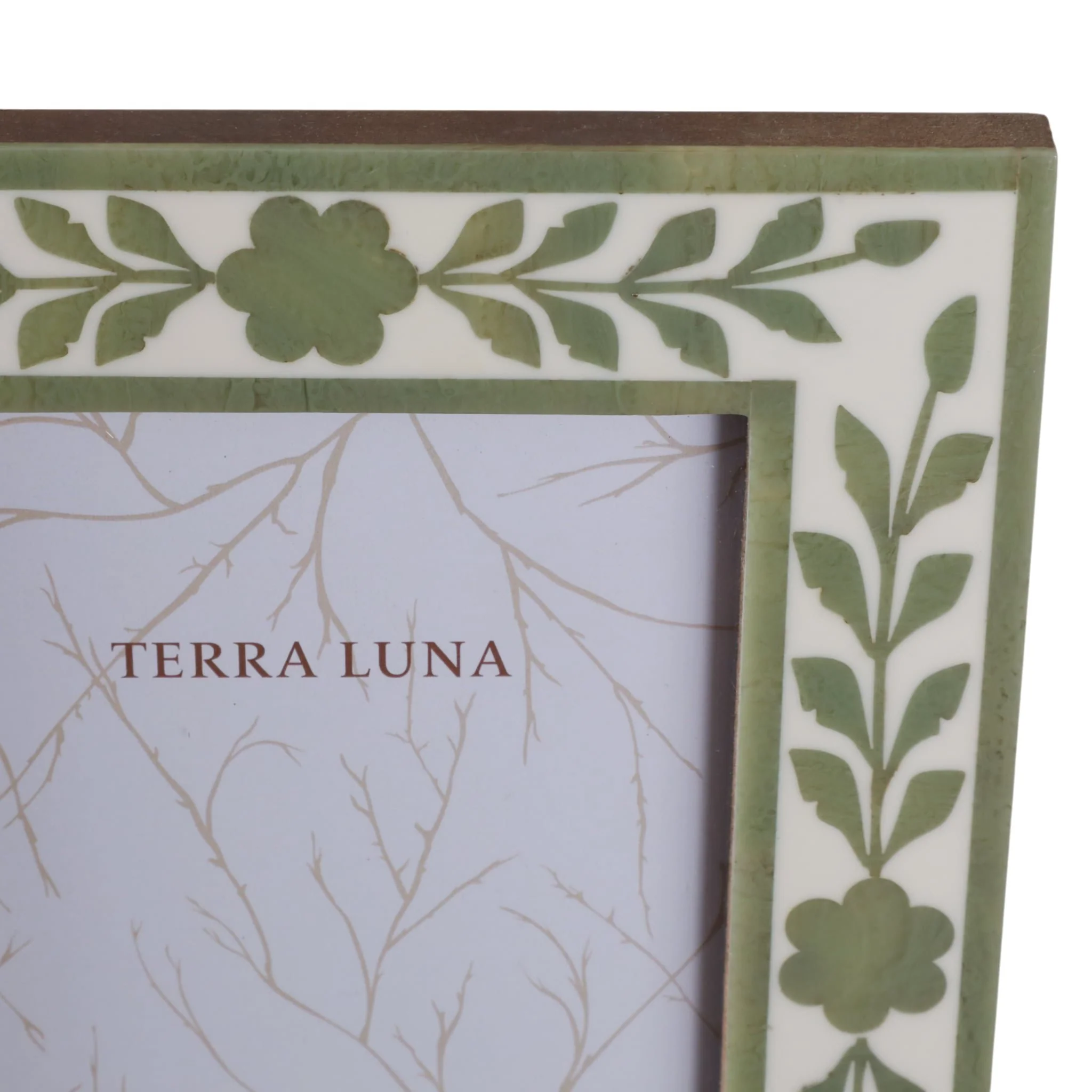 5x7 Sage Green Petals Photo Frame, White/green - Image 6