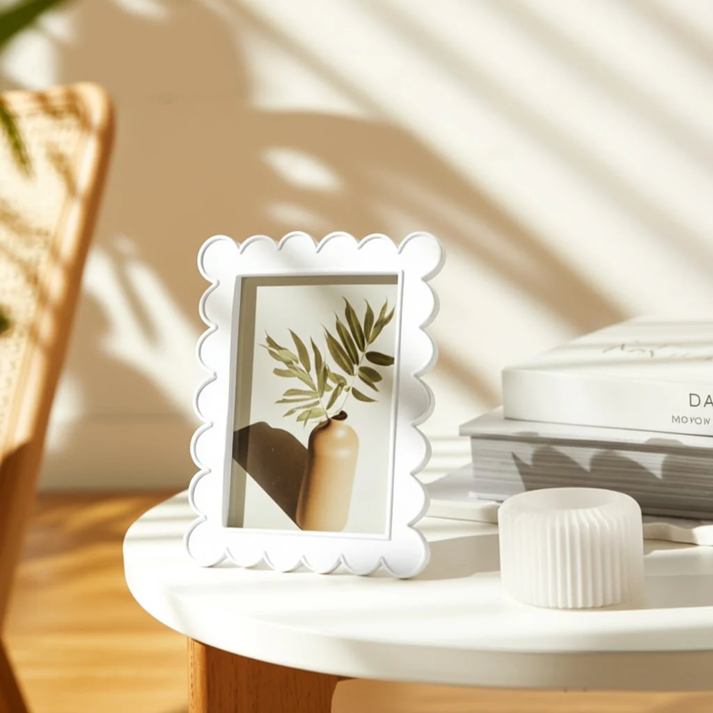5x7 Scallop Edge Photo Frame, White - Image 13