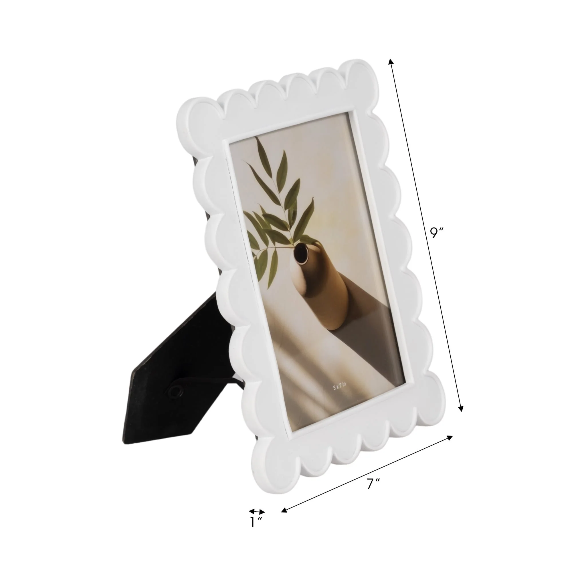 5x7 Scallop Edge Photo Frame, White - Image 7