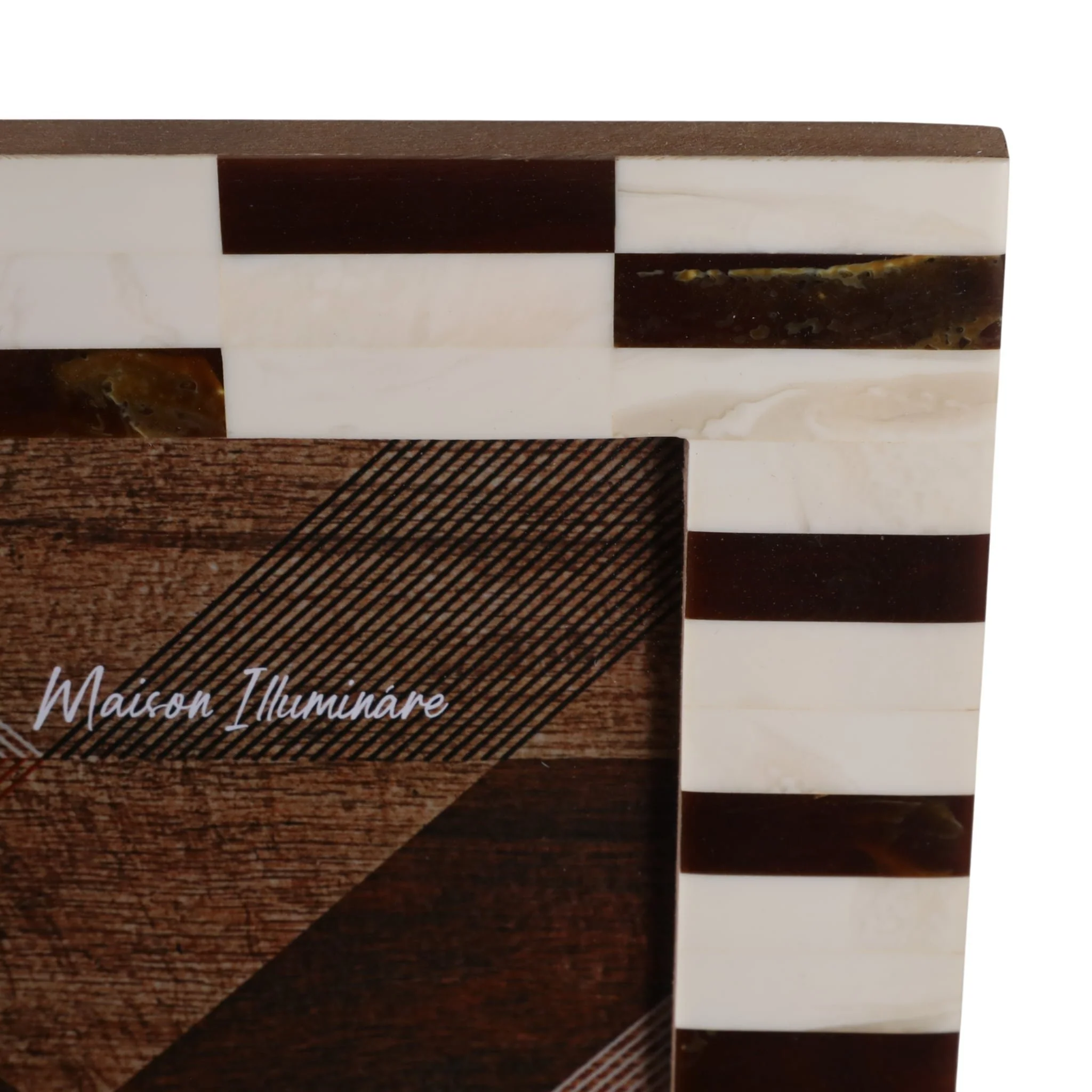 5x7 Small Stripe Photo Frame, Brown/ivory - Image 6