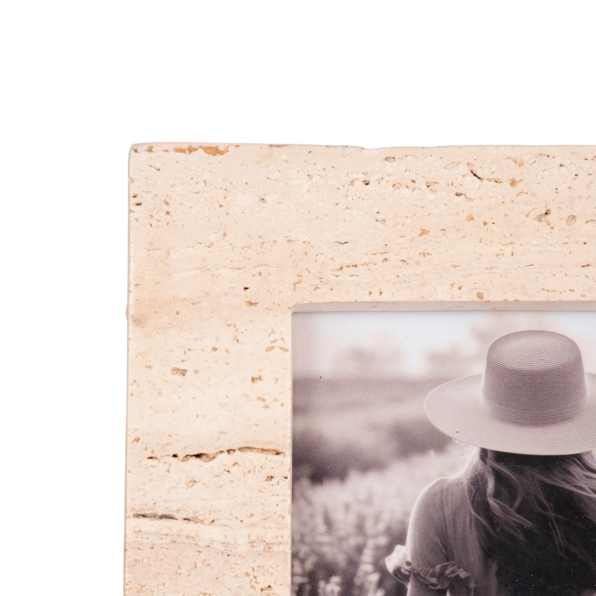 5x7 Travertine Photo Frame, Tan - Image 4