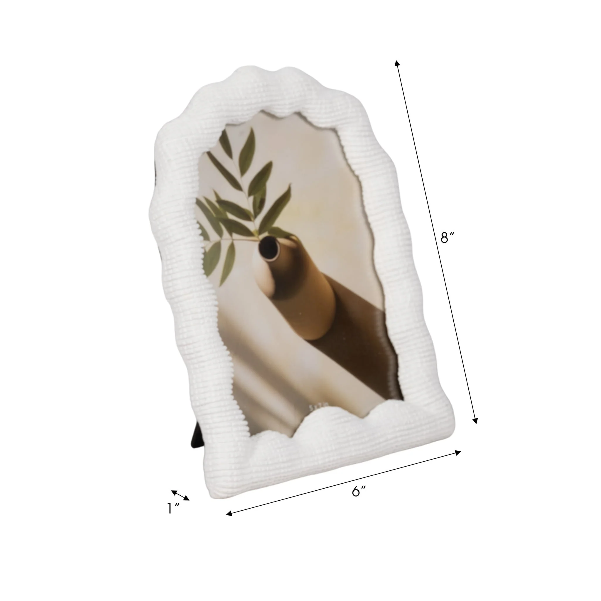 5x7 Wavy Arch Photo Frame, White - Image 7