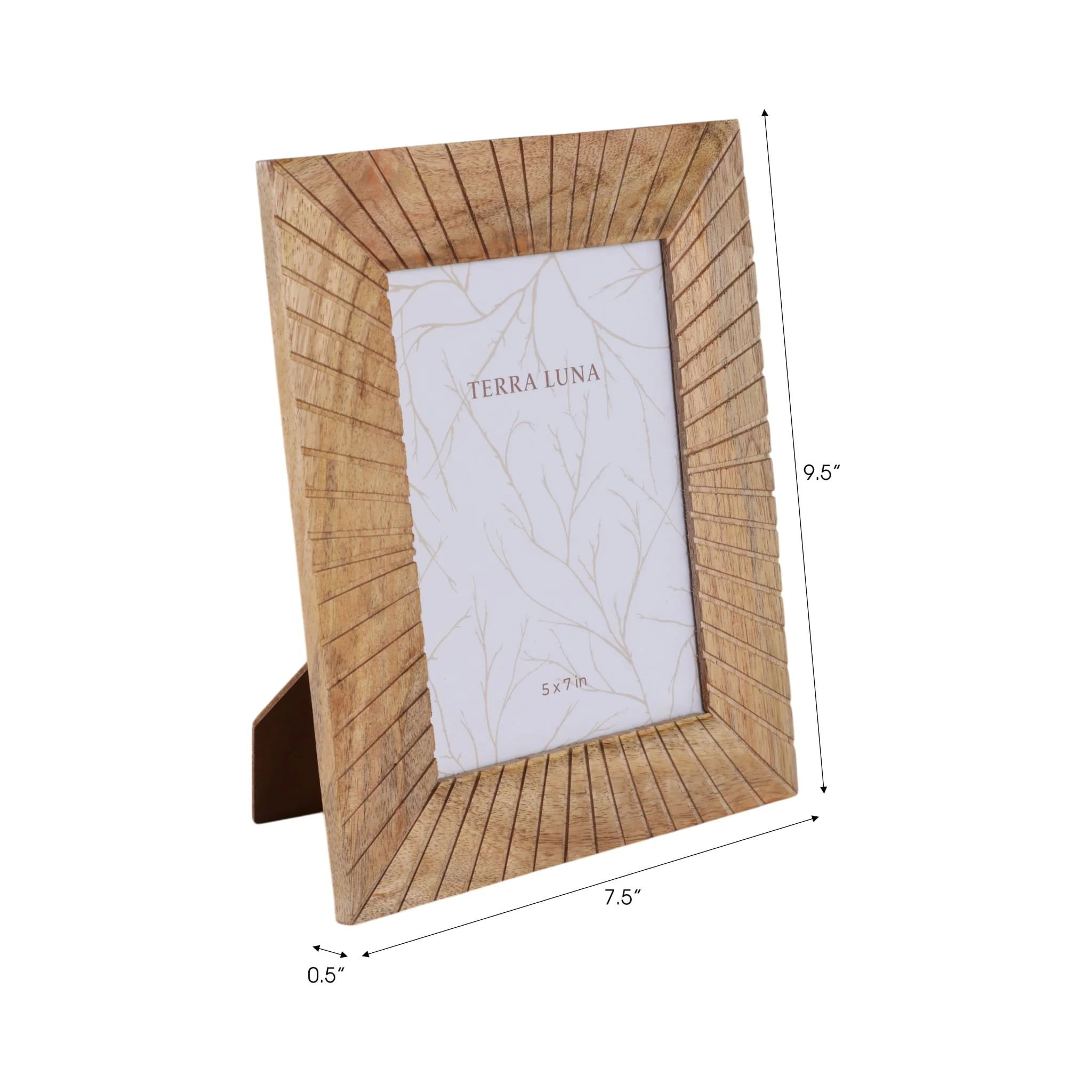 5x7 Wood Starburst Photo Frame, Natural - Image 7