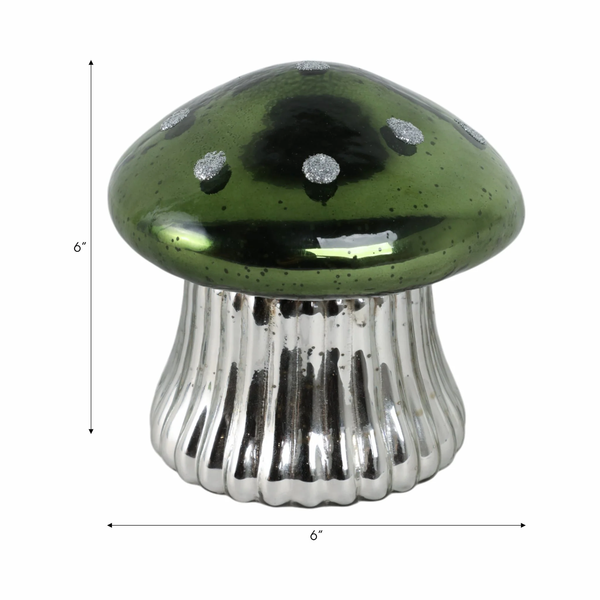 6" 12 Oz Cypress & Musk Mushroom Candle, Green - Image 7