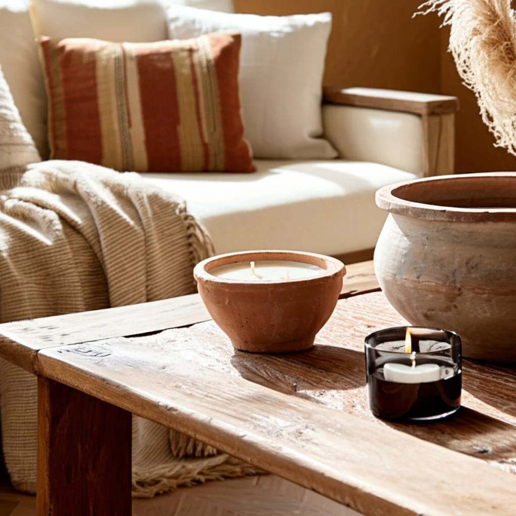 6" 14 Oz Santal & Spruce Bowl Candle, Terracotta - Image 13