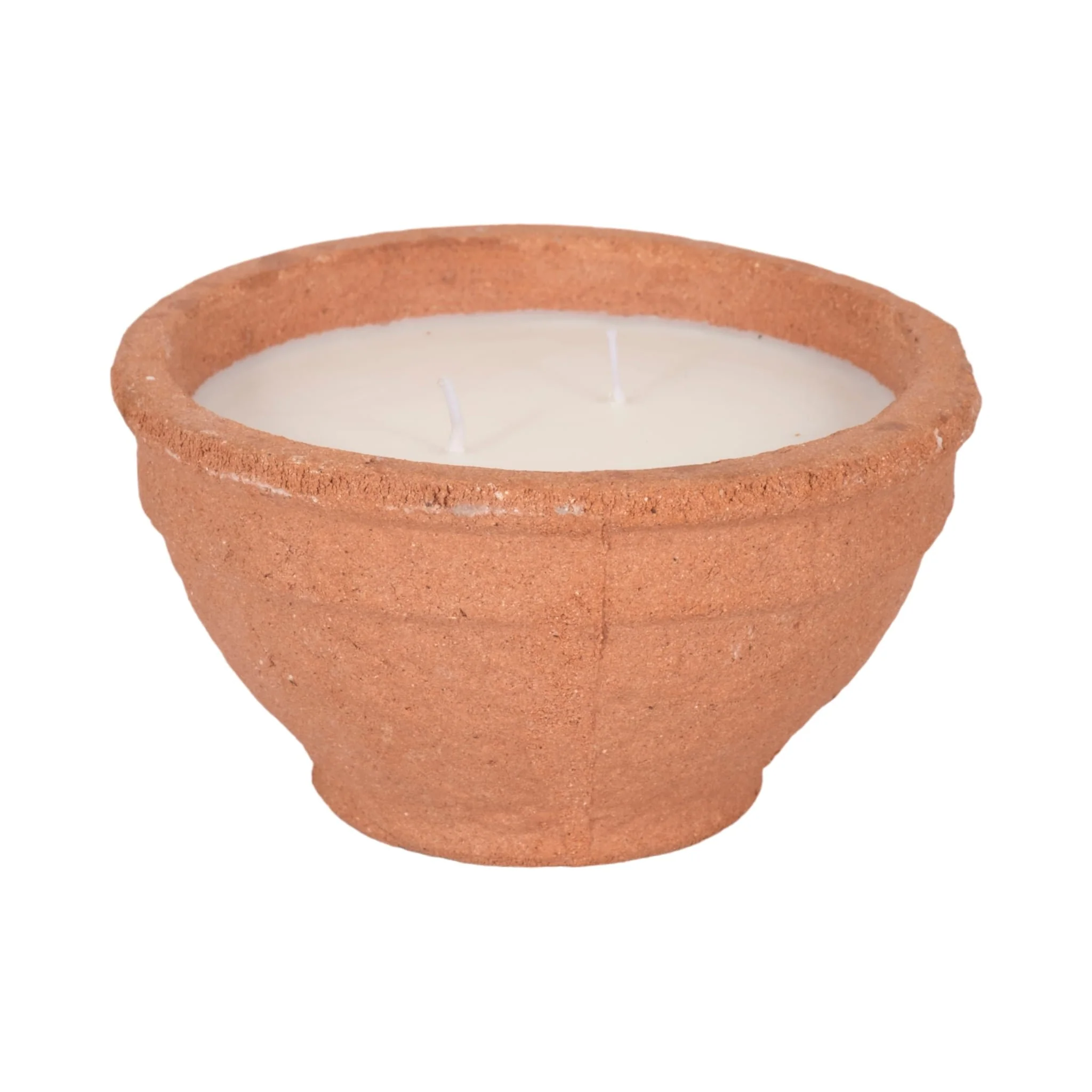 6" 14 Oz Santal & Spruce Bowl Candle, Terracotta - Image 2