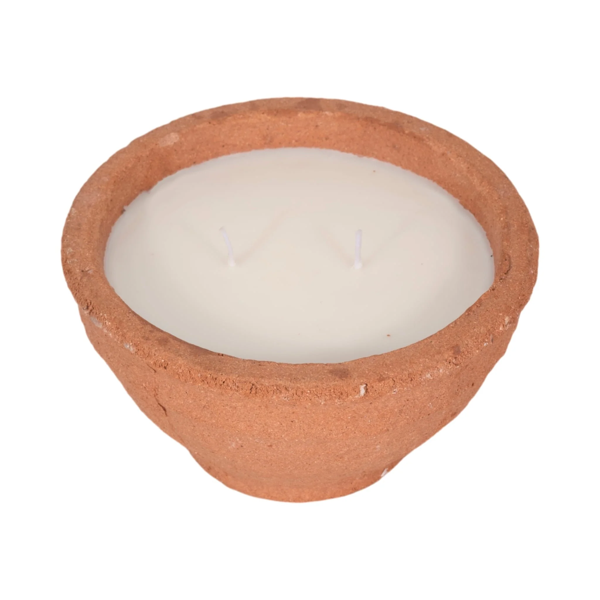 6" 14 Oz Santal & Spruce Bowl Candle, Terracotta - Image 4