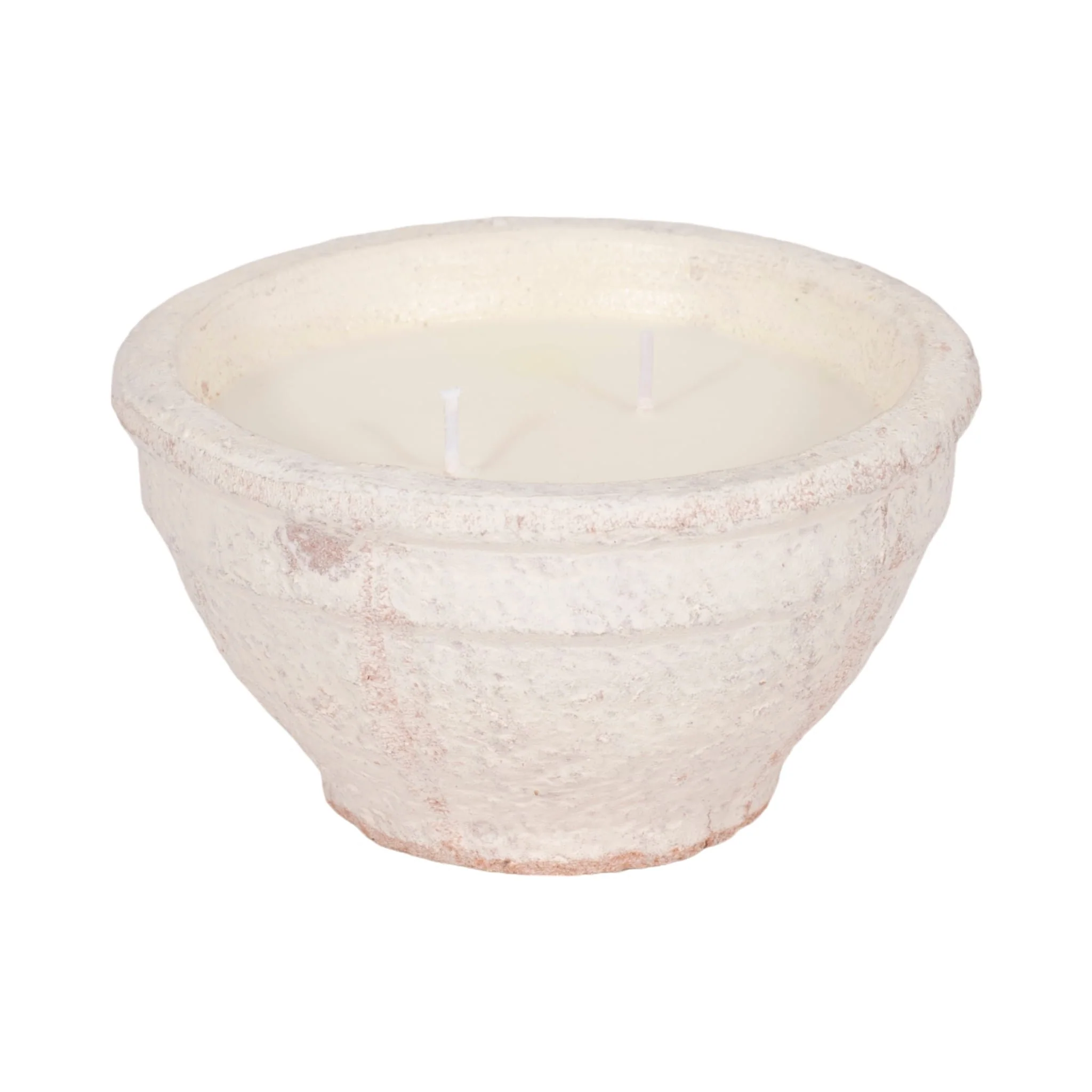 6" 14 Oz Sea Salt & Lemon Bowl Candle, White - Image 2