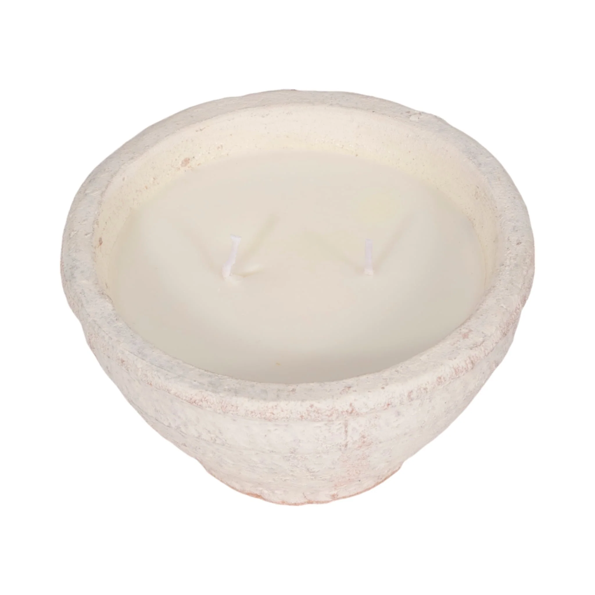 6" 14 Oz Sea Salt & Lemon Bowl Candle, White - Image 4