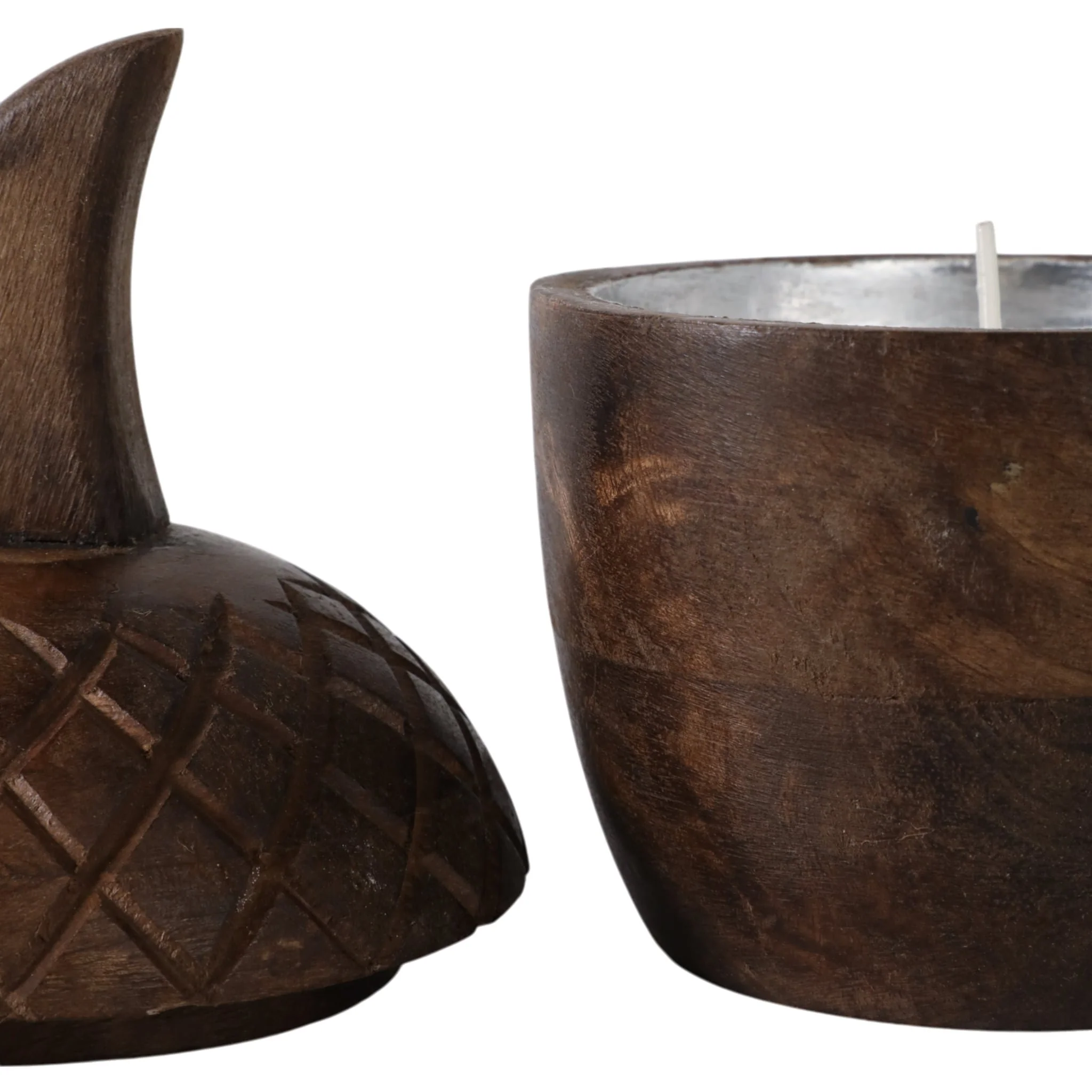 6" 3.5 Oz Cinnamon Acorn Candle, Brown - Image 5