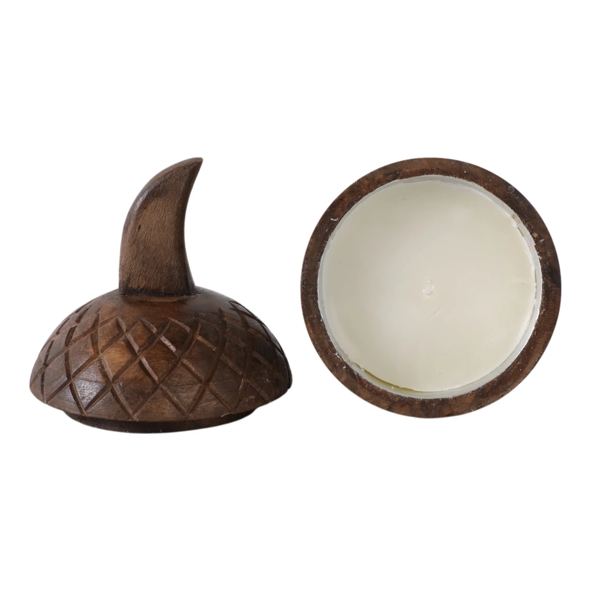 6" 3.5 Oz Cinnamon Acorn Candle, Brown - Image 6
