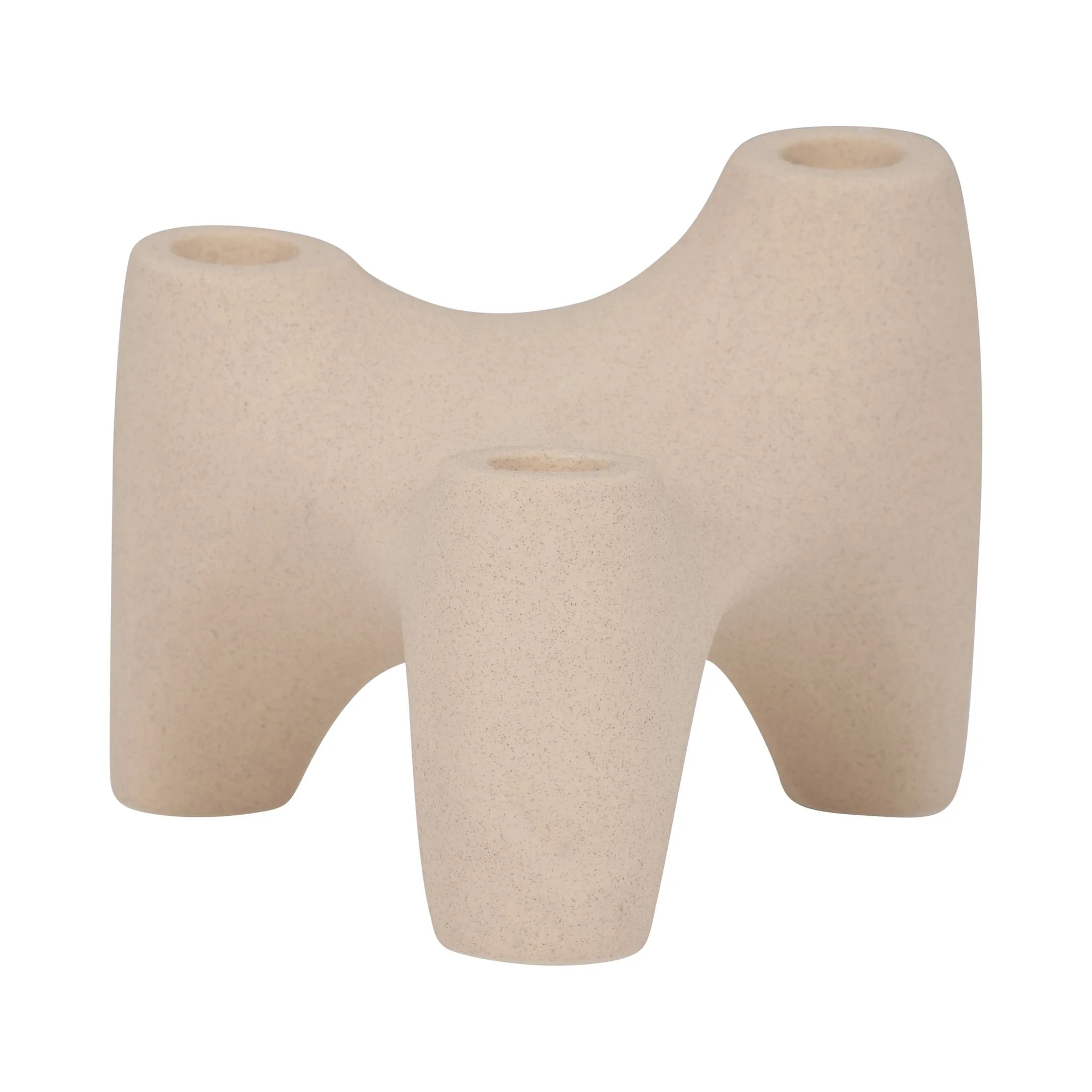 6" 3-taper Candle Holder, Ivory - Image 2