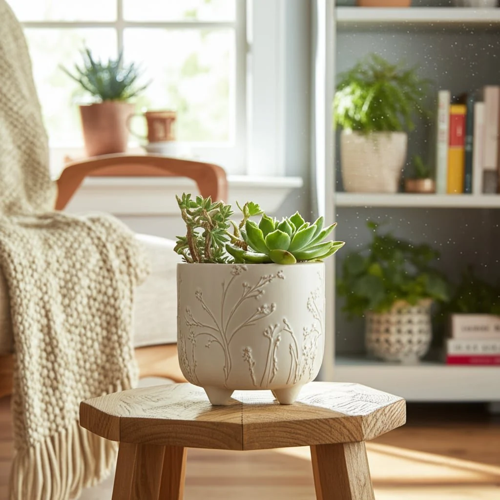 6" Blooming Branches Planter, Ivory - Image 11