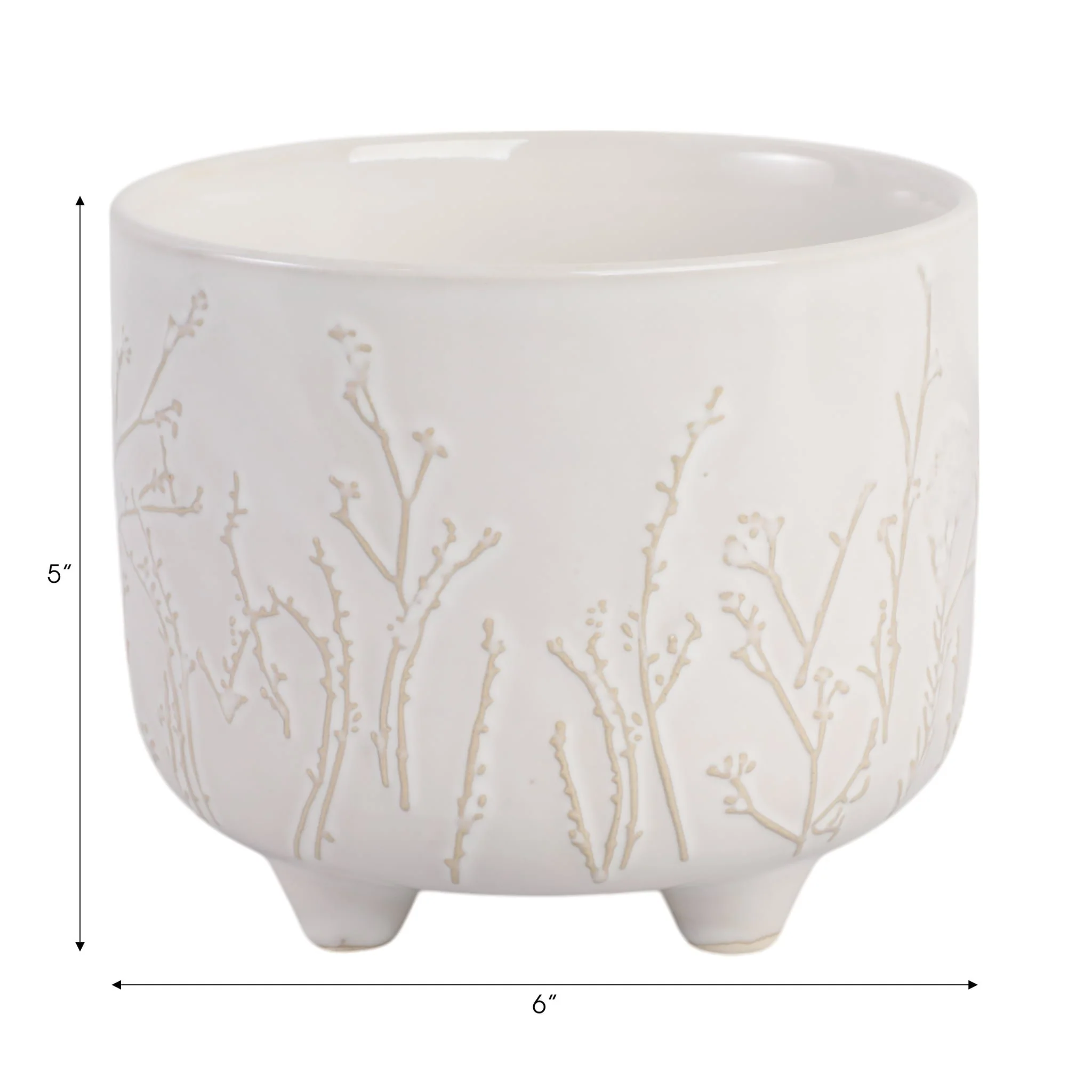 6" Blooming Branches Planter, Ivory - Image 8