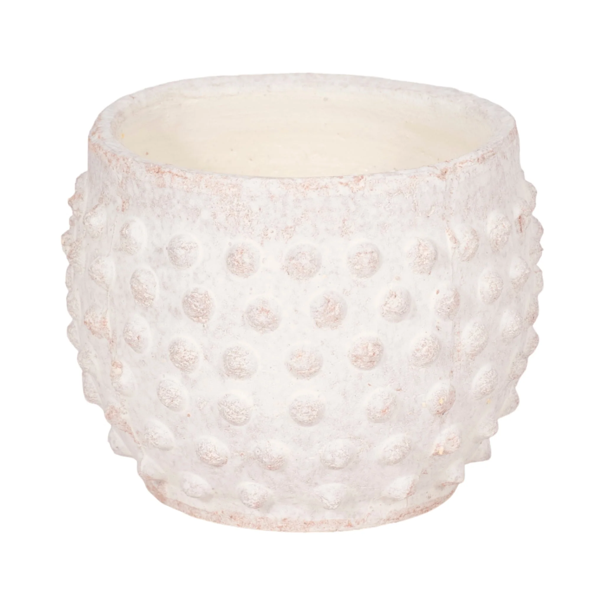 6" Bubble Rough Finish Planter,white - Image 2