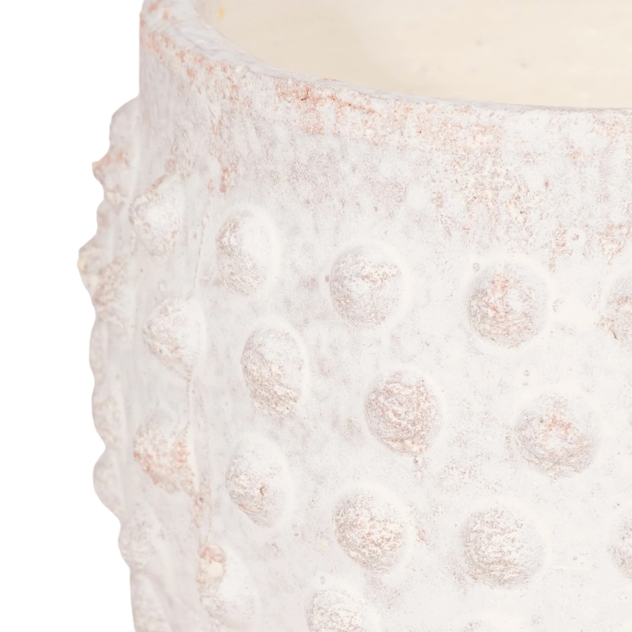 6" Bubble Rough Finish Planter,white - Image 3