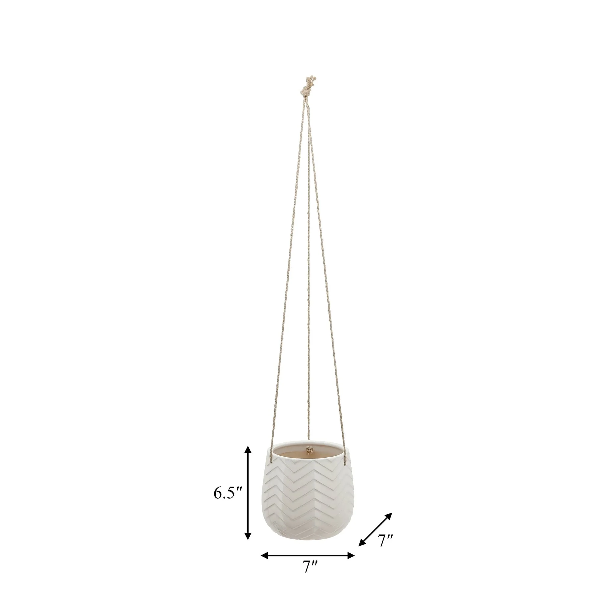 6" Chevron Hanging Planter - Image 8